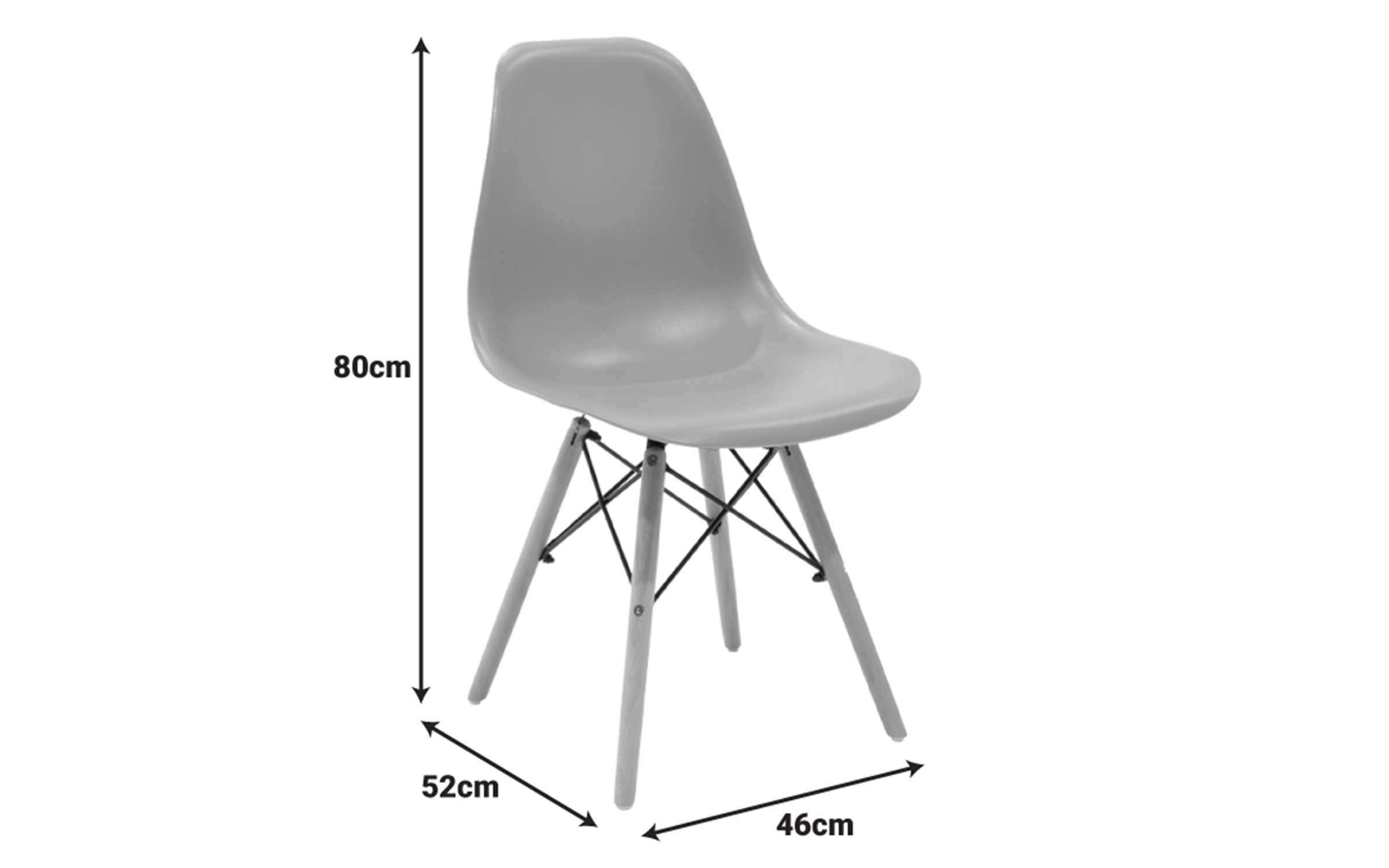 Scaun de masa Giulita, cappuccino  2