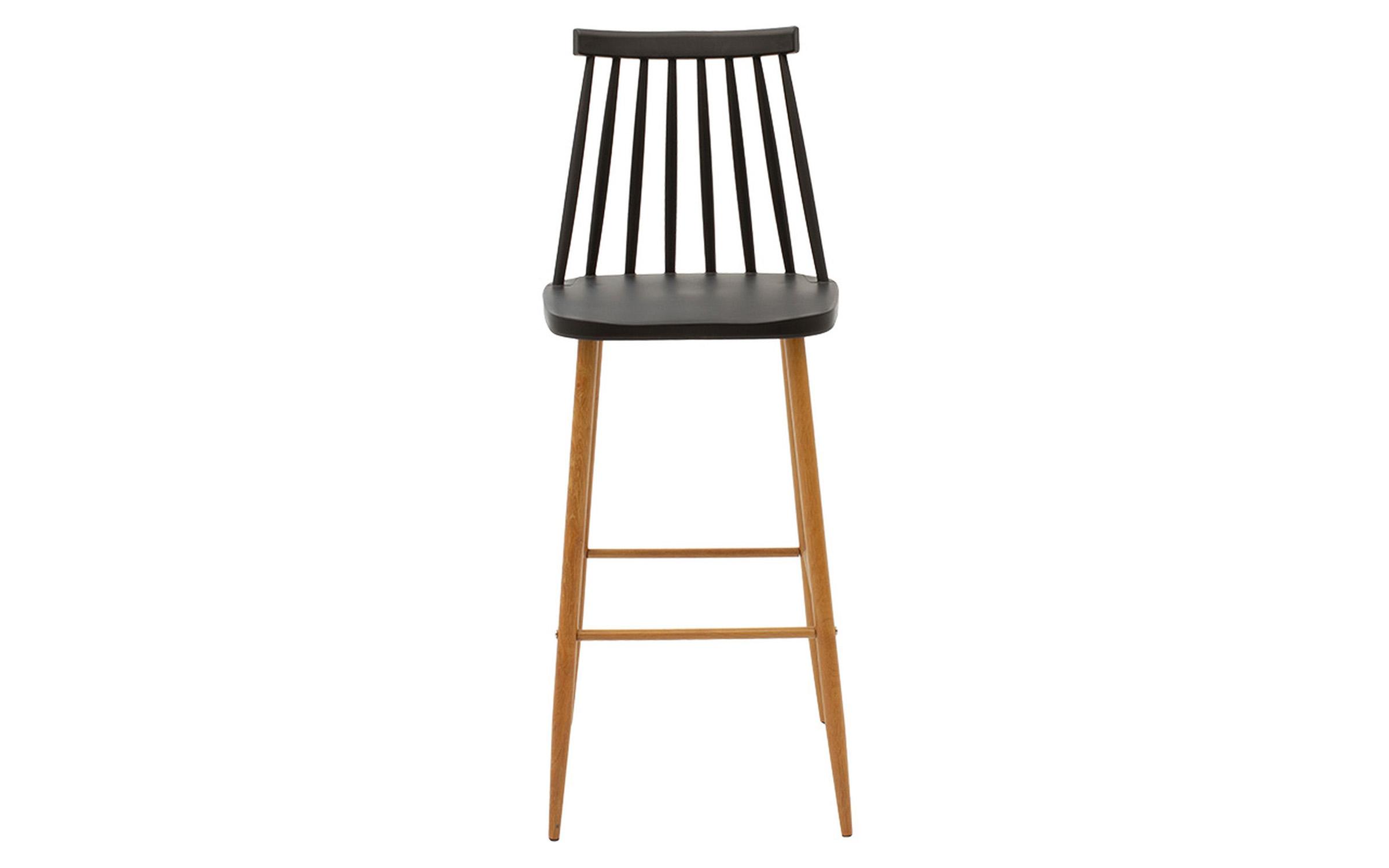 Scaun de bar Aurora, negru + natural  4