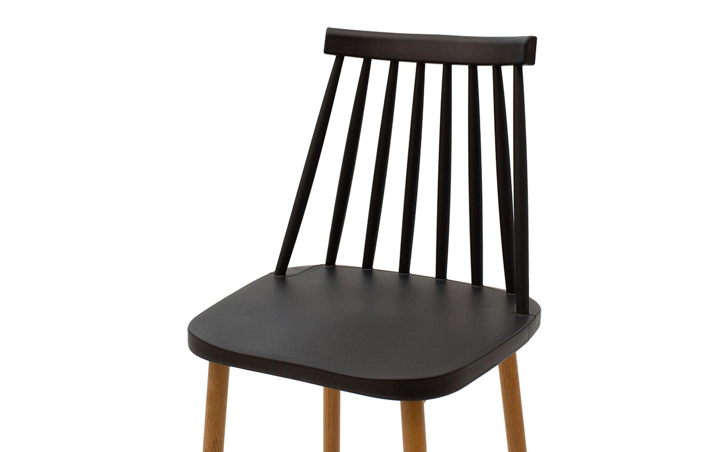 Scaun de bar Aurora, negru + natural  5