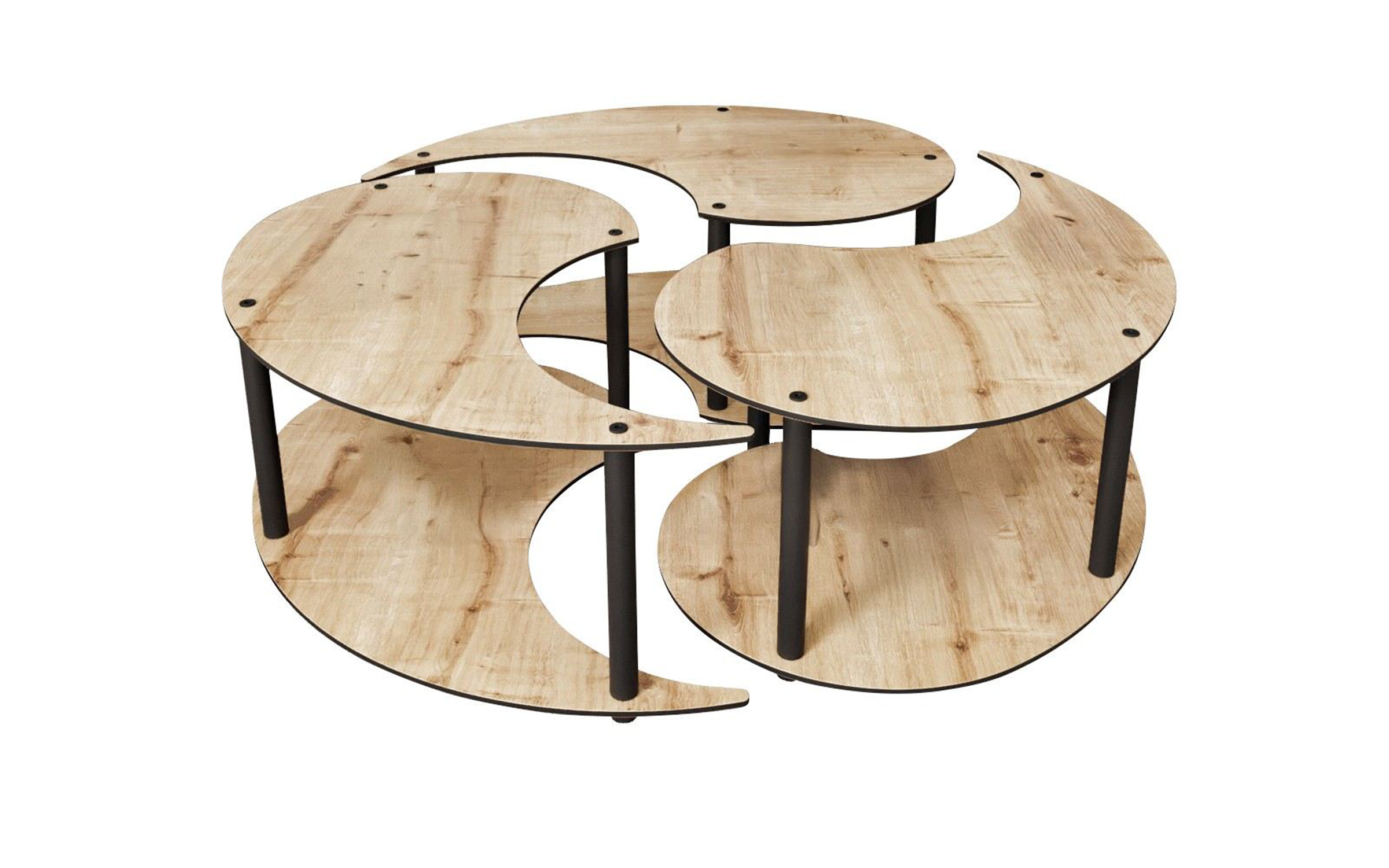 Set masute de cafea Kalora, stejar  6