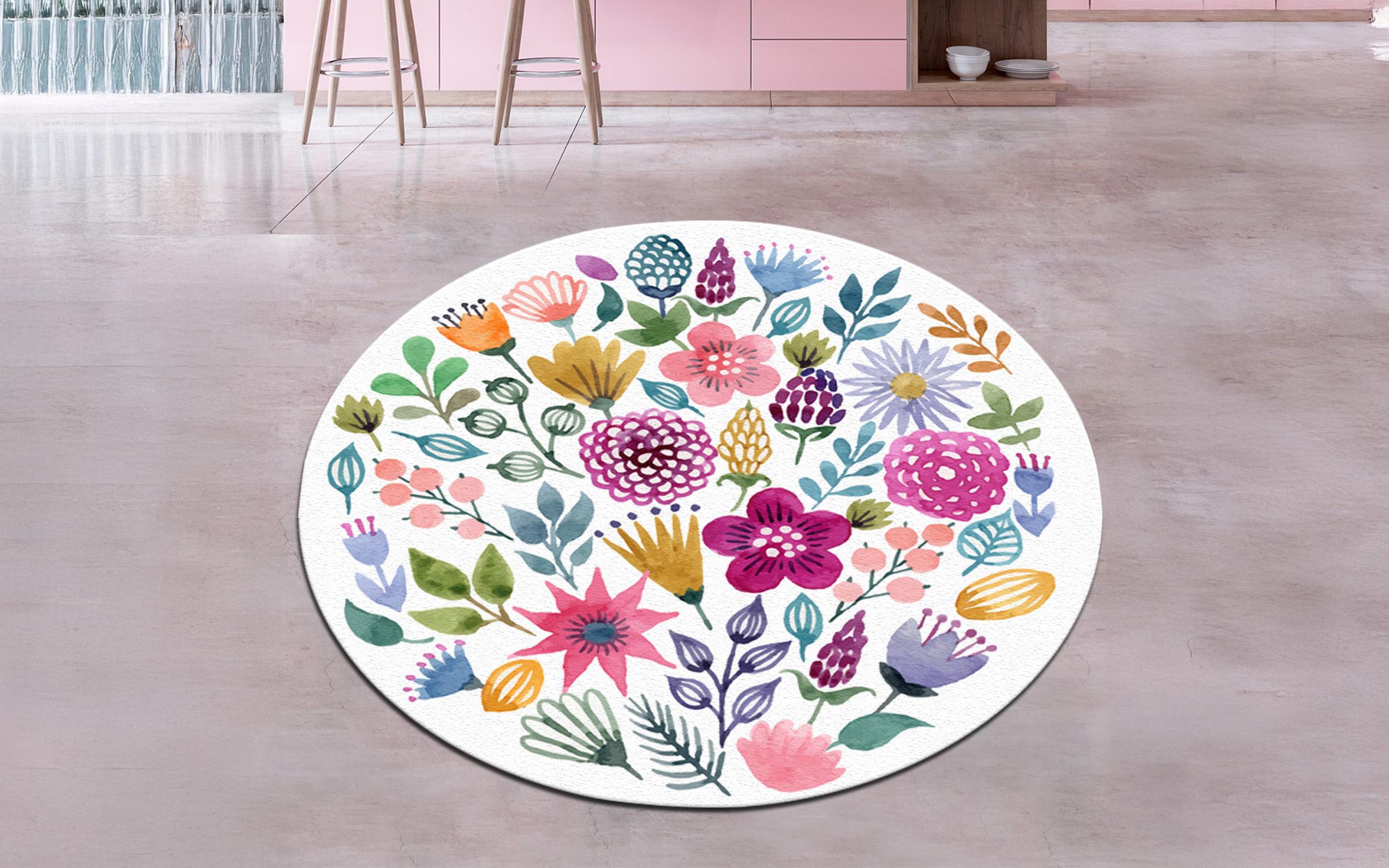 120/120 сm Covor rotund, multicolor  2