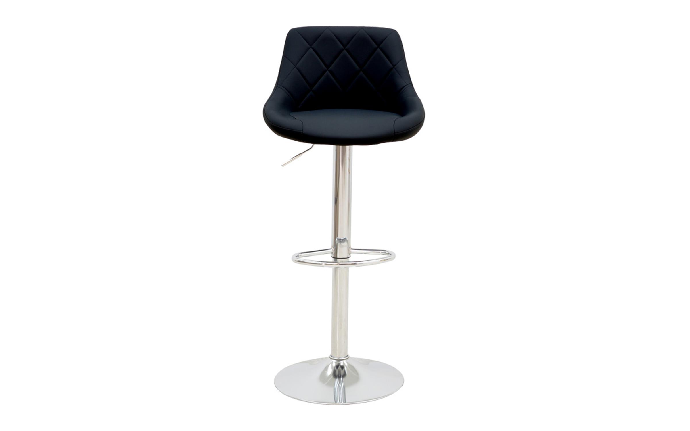 Scaun de bar Boronez, negru + crom  2