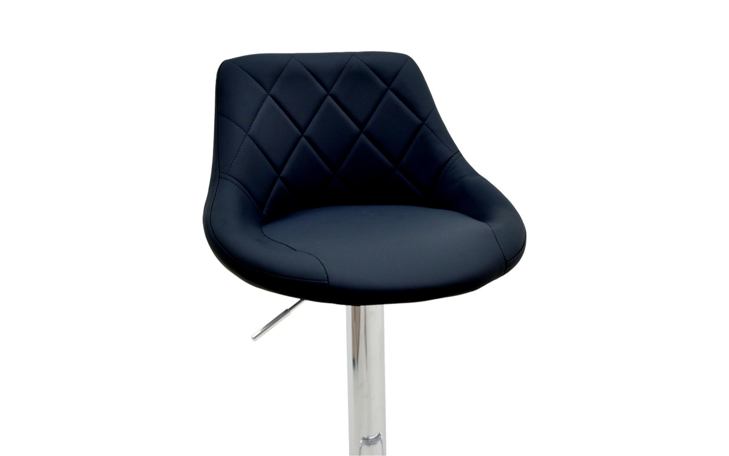 Scaun de bar Boronez, negru + crom  7