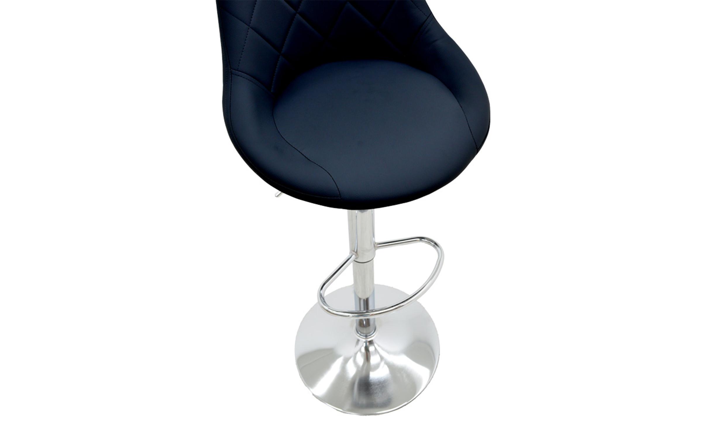 Scaun de bar Boronez, negru + crom  8