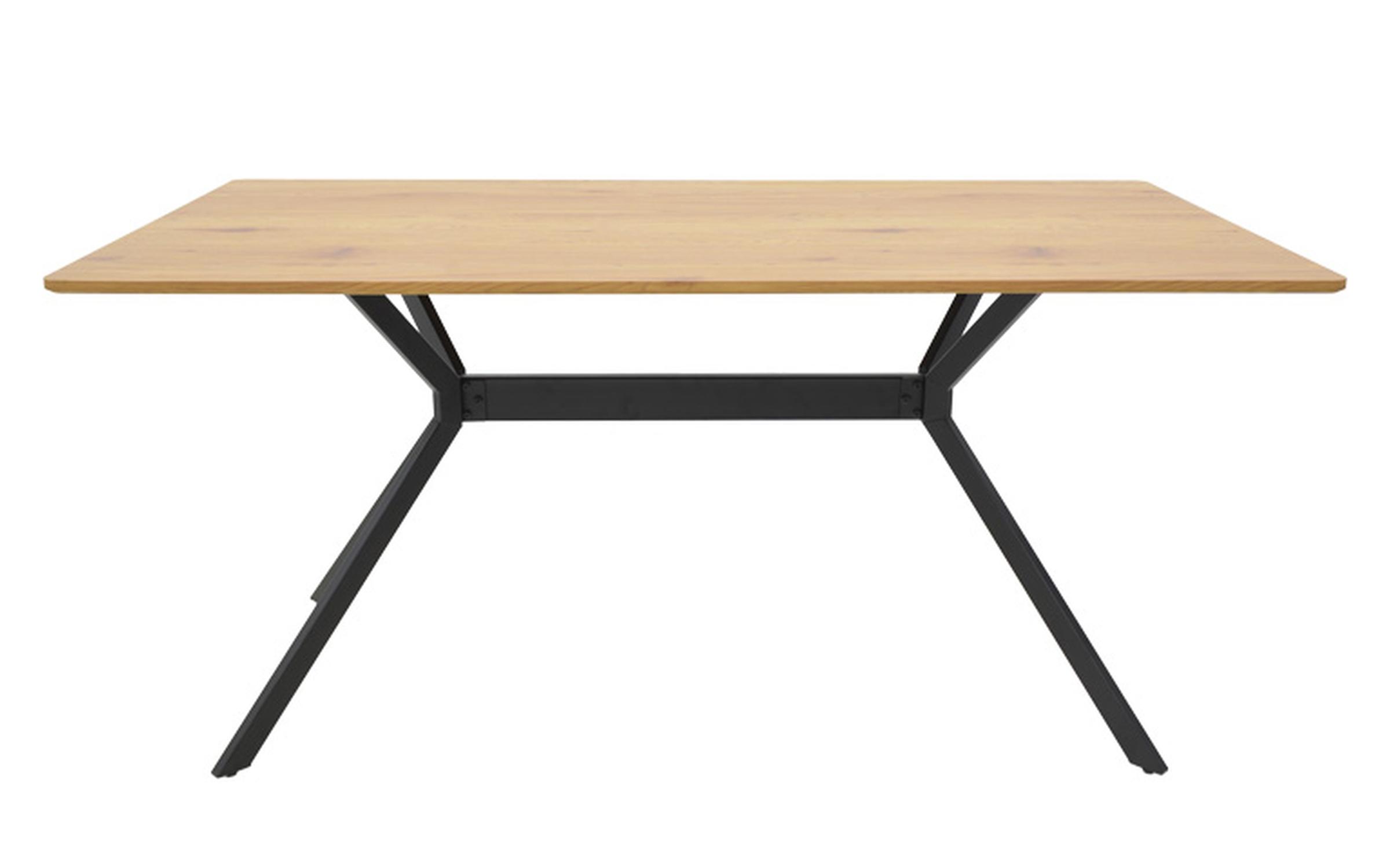 Masa dining Nerelis, natural + negru  2