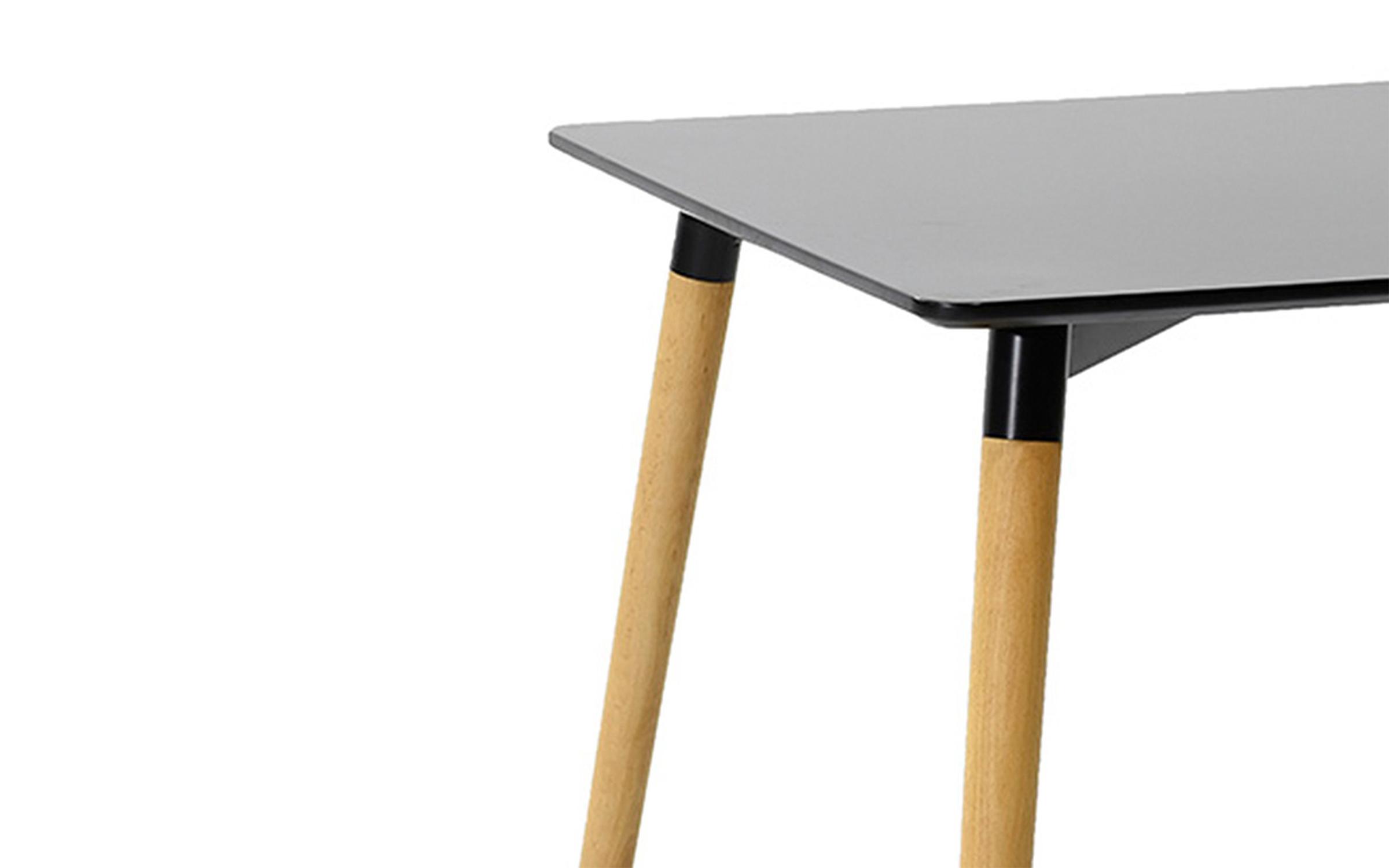 Masa dining Natal 80, negru + natural  2