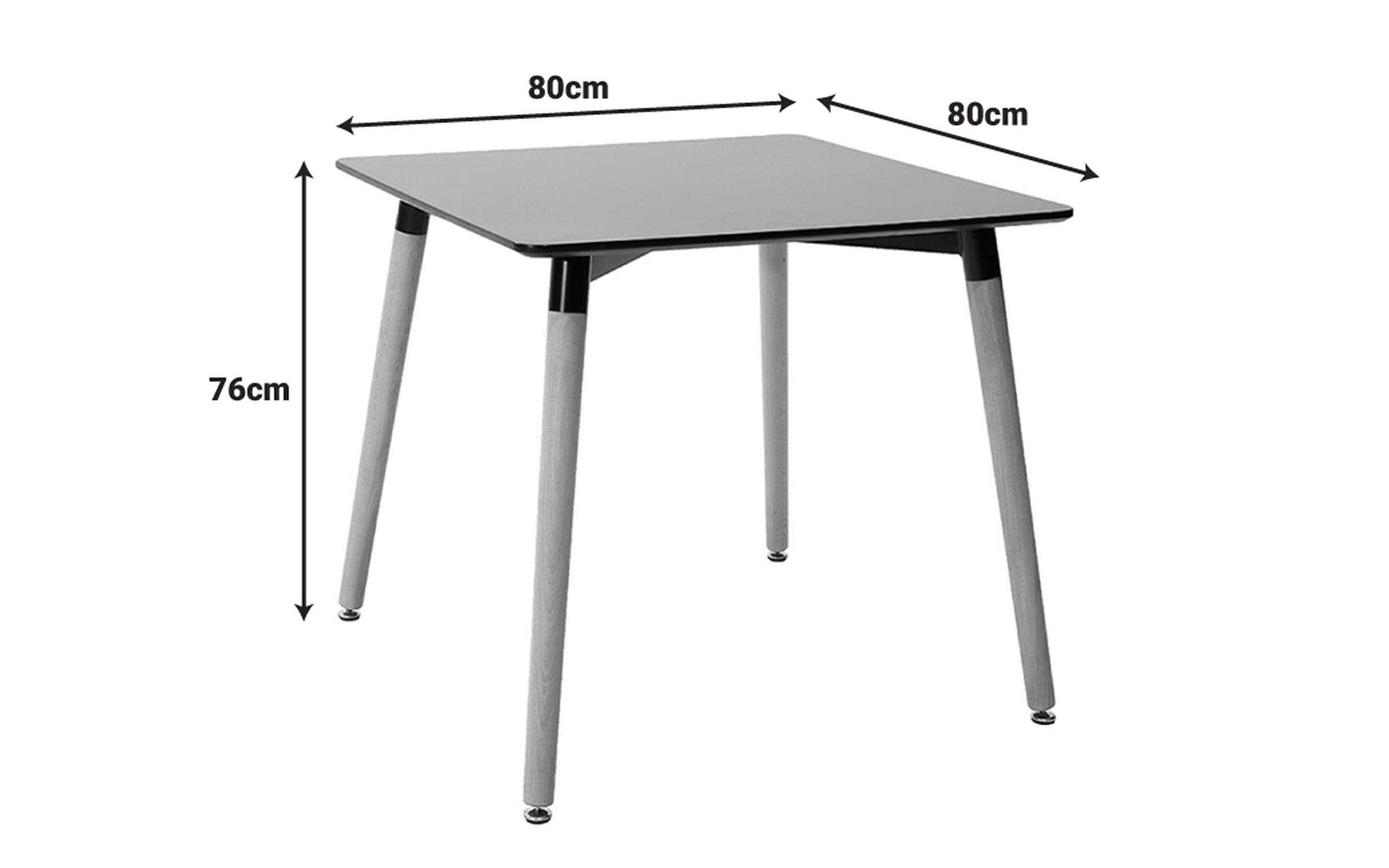 Masa dining Natal 80, negru + natural  2