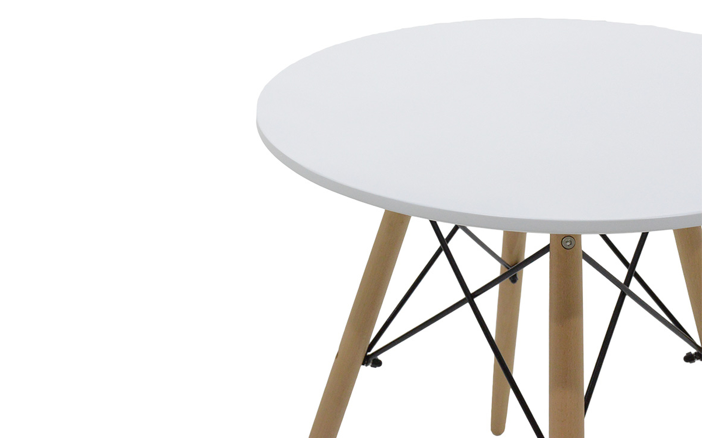 Masa dining Giulita, alb + natural  4