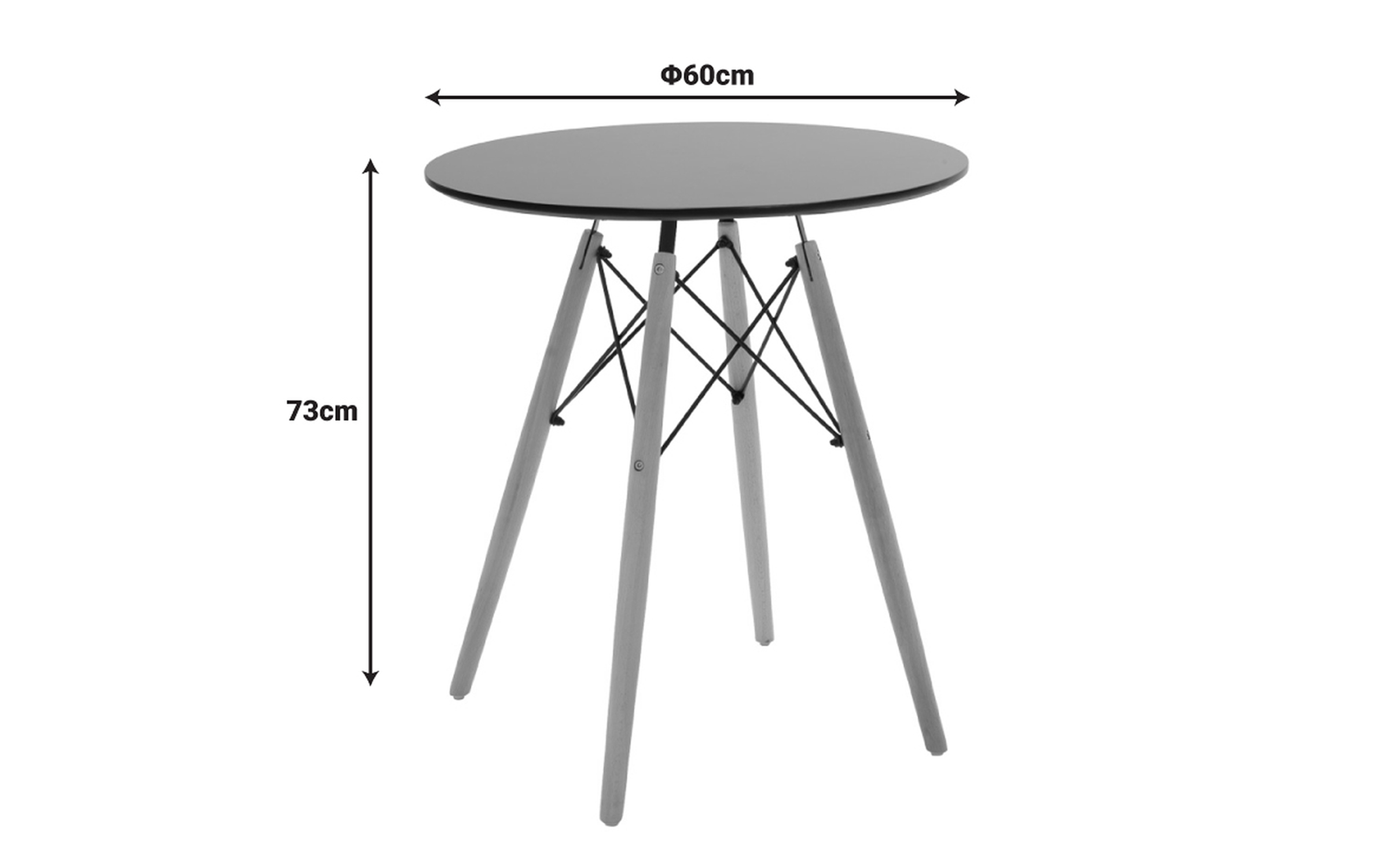 Masa dining Giulita, negru + natural  2
