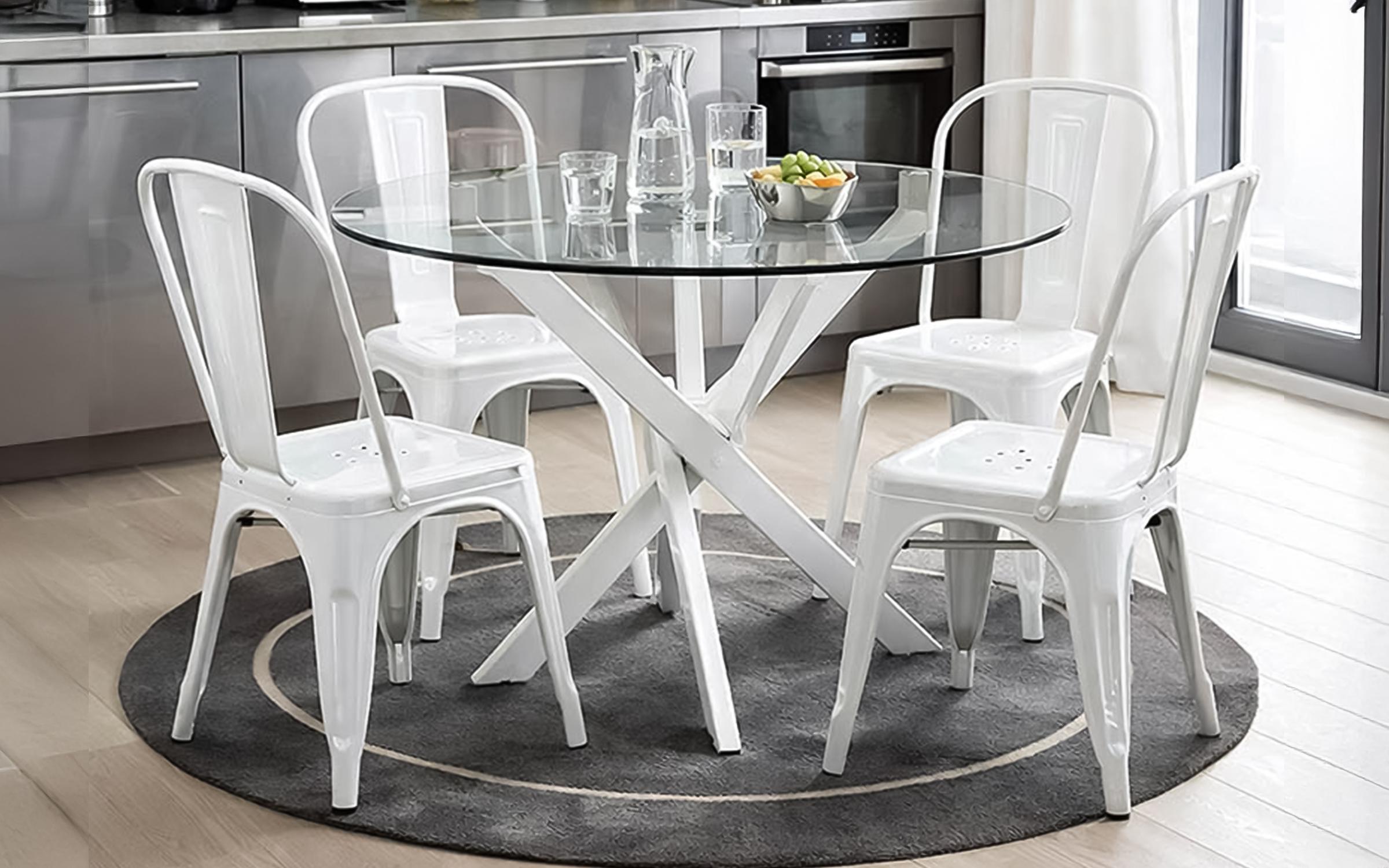 Masa dining Antoro, alb  1