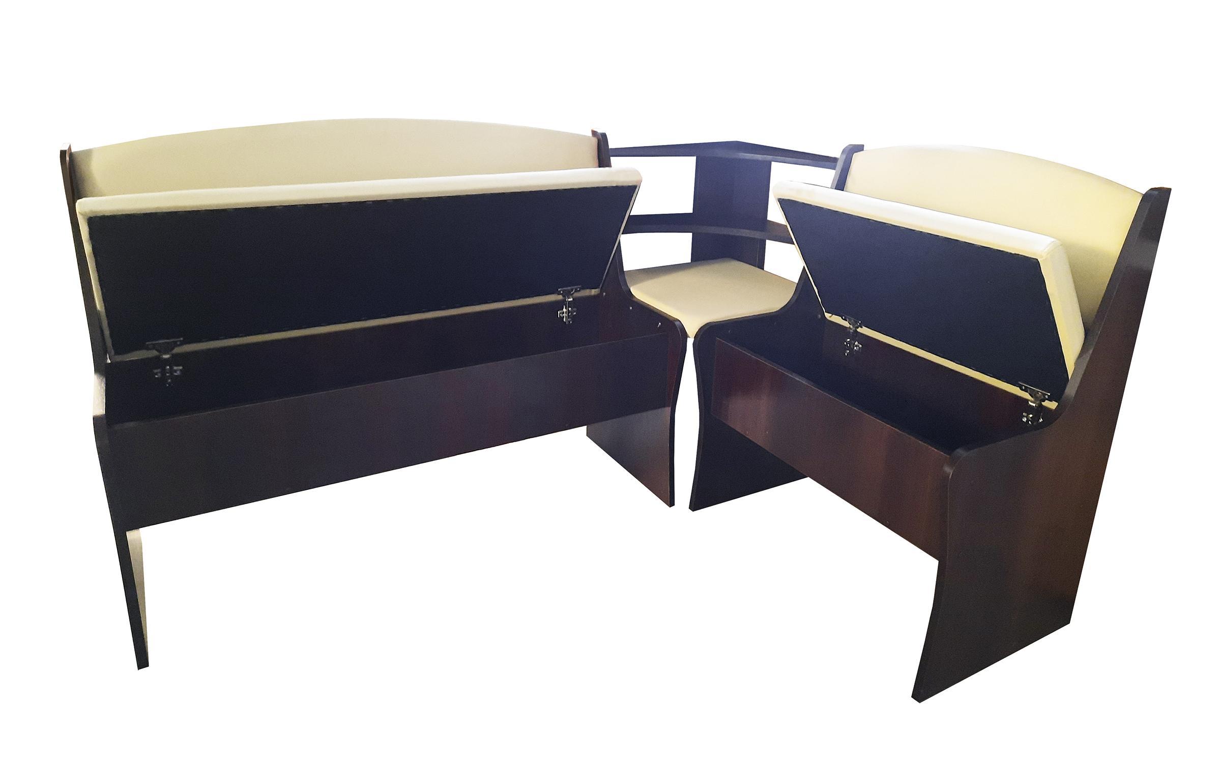 Set mobila pentru sufragerie Praim II, nuc inchis + bej  3