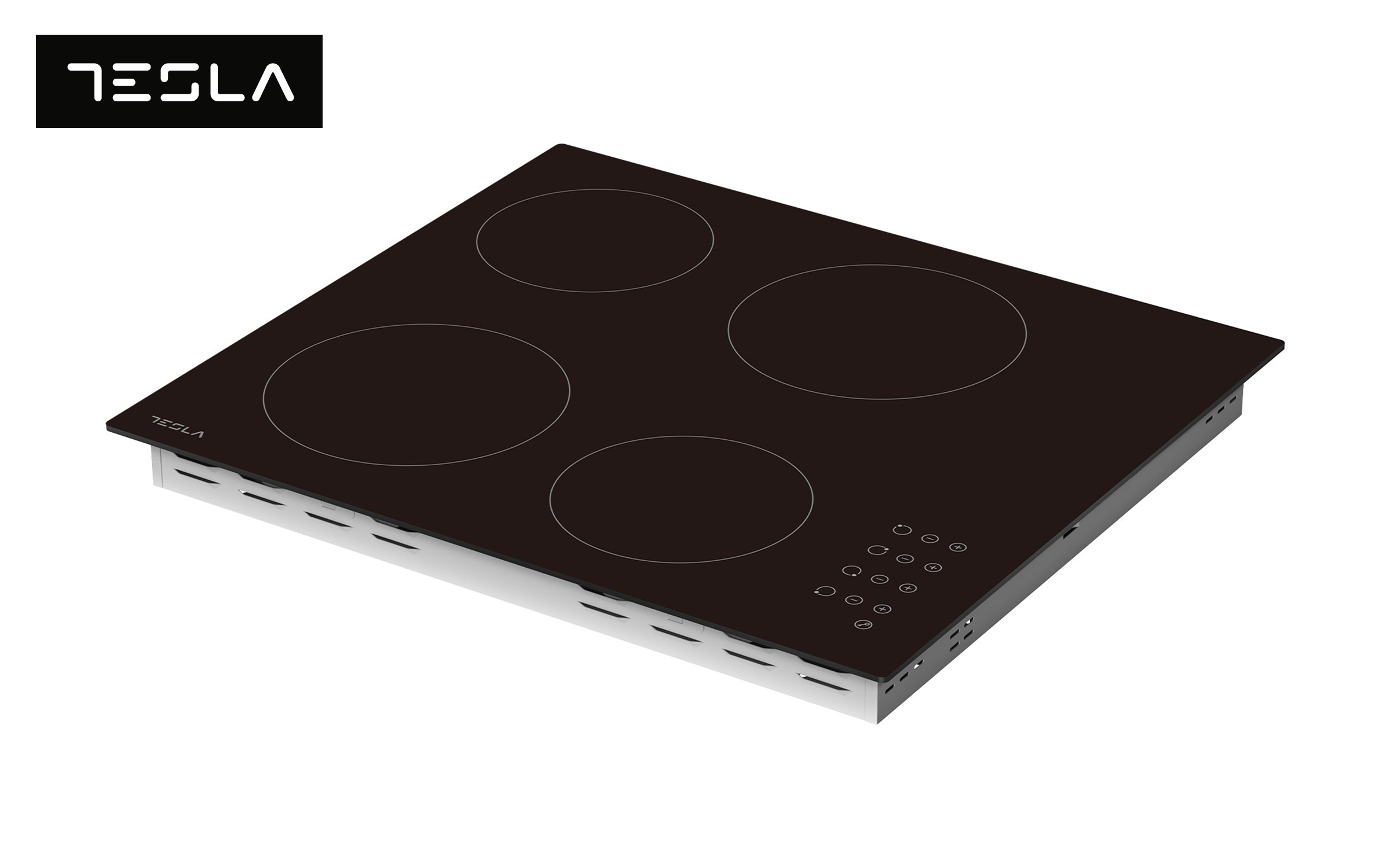 Plita ceramica TESLA, 4 zone  HV6402MB, negru  2