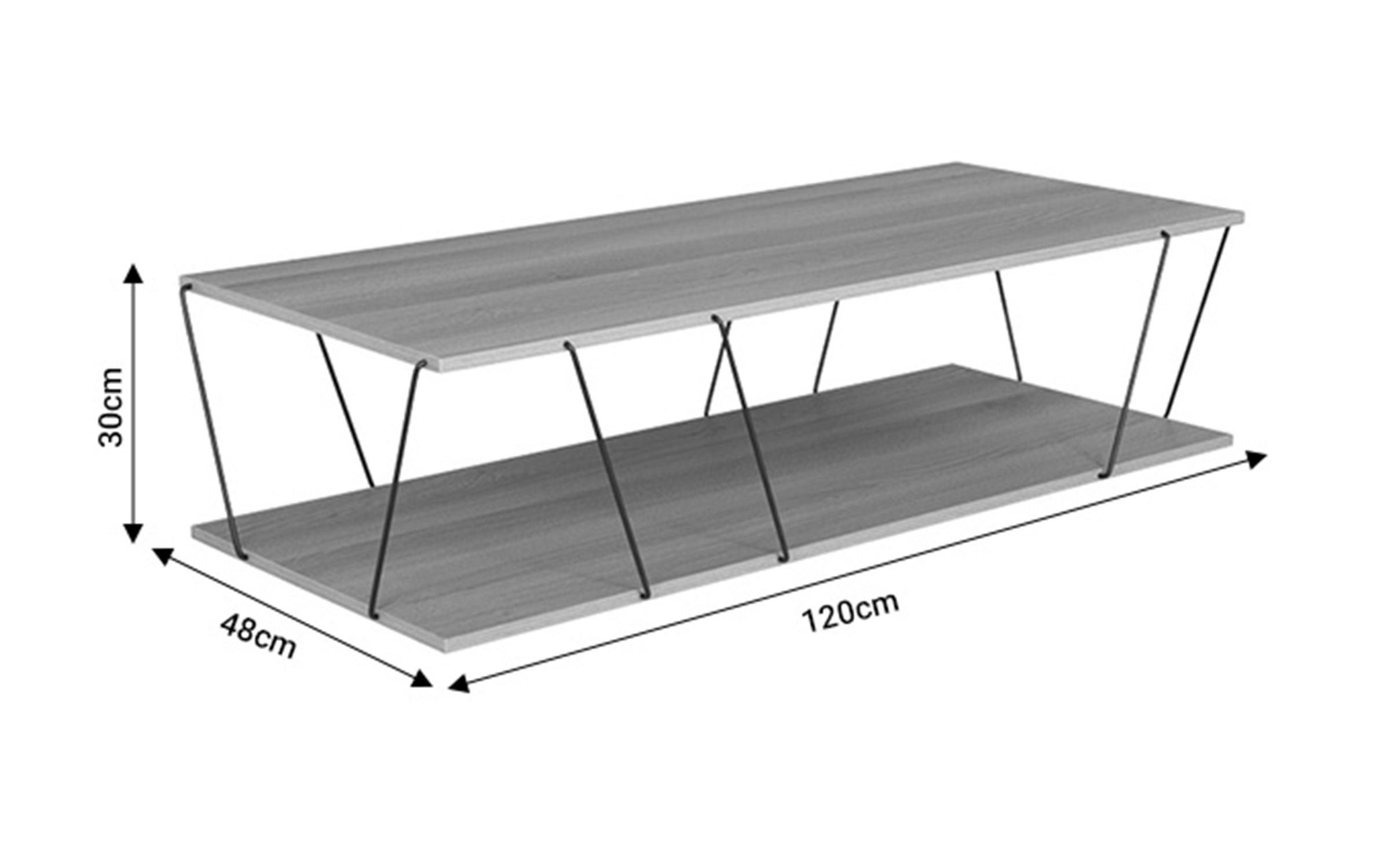 Masuta de cafea Tars, stejar + negru  2