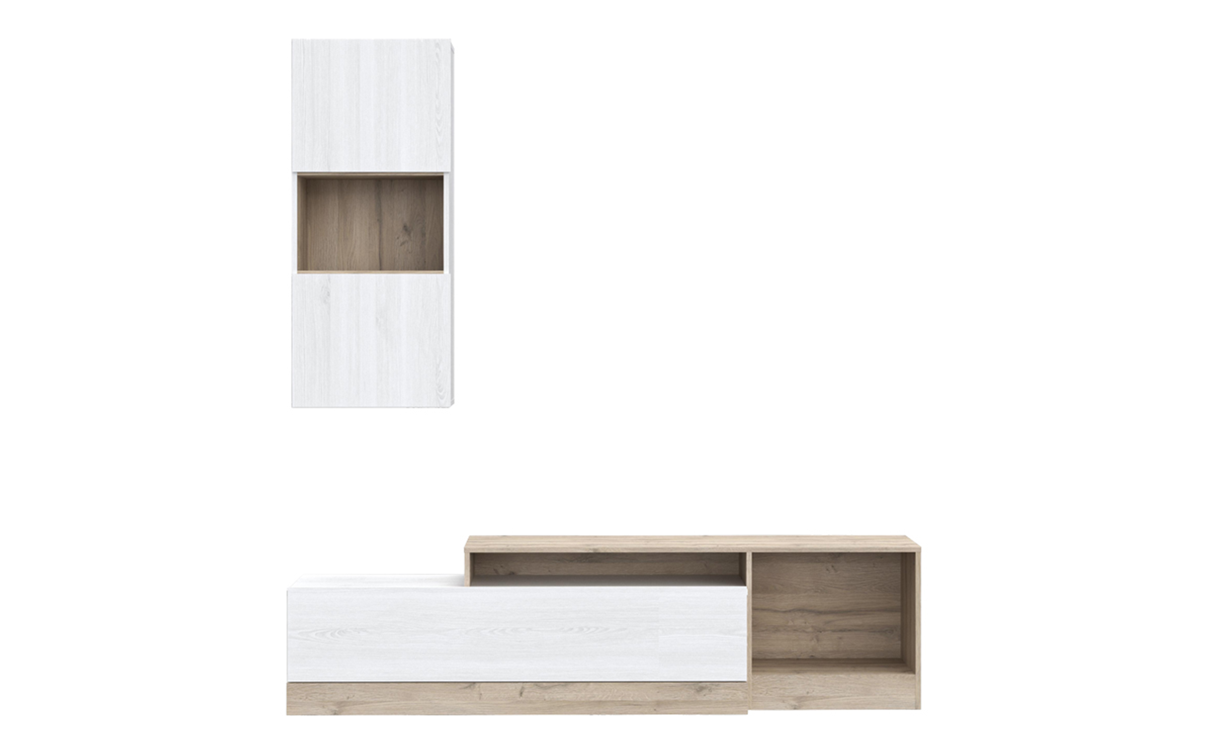Biblioteca Halmy, alb + stejar 3