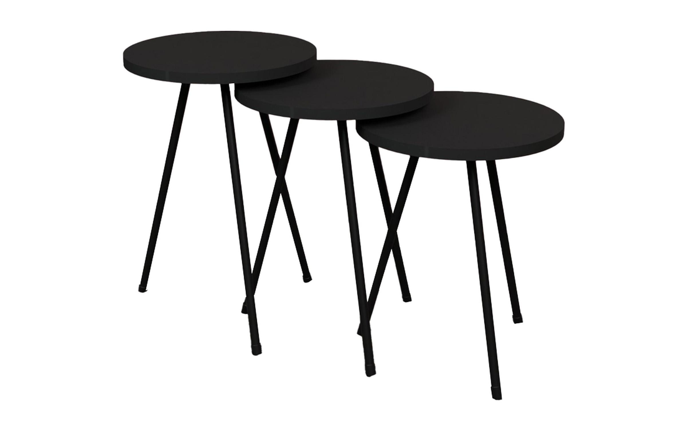 Set masute de cafea Sebko, antracit + negru  3