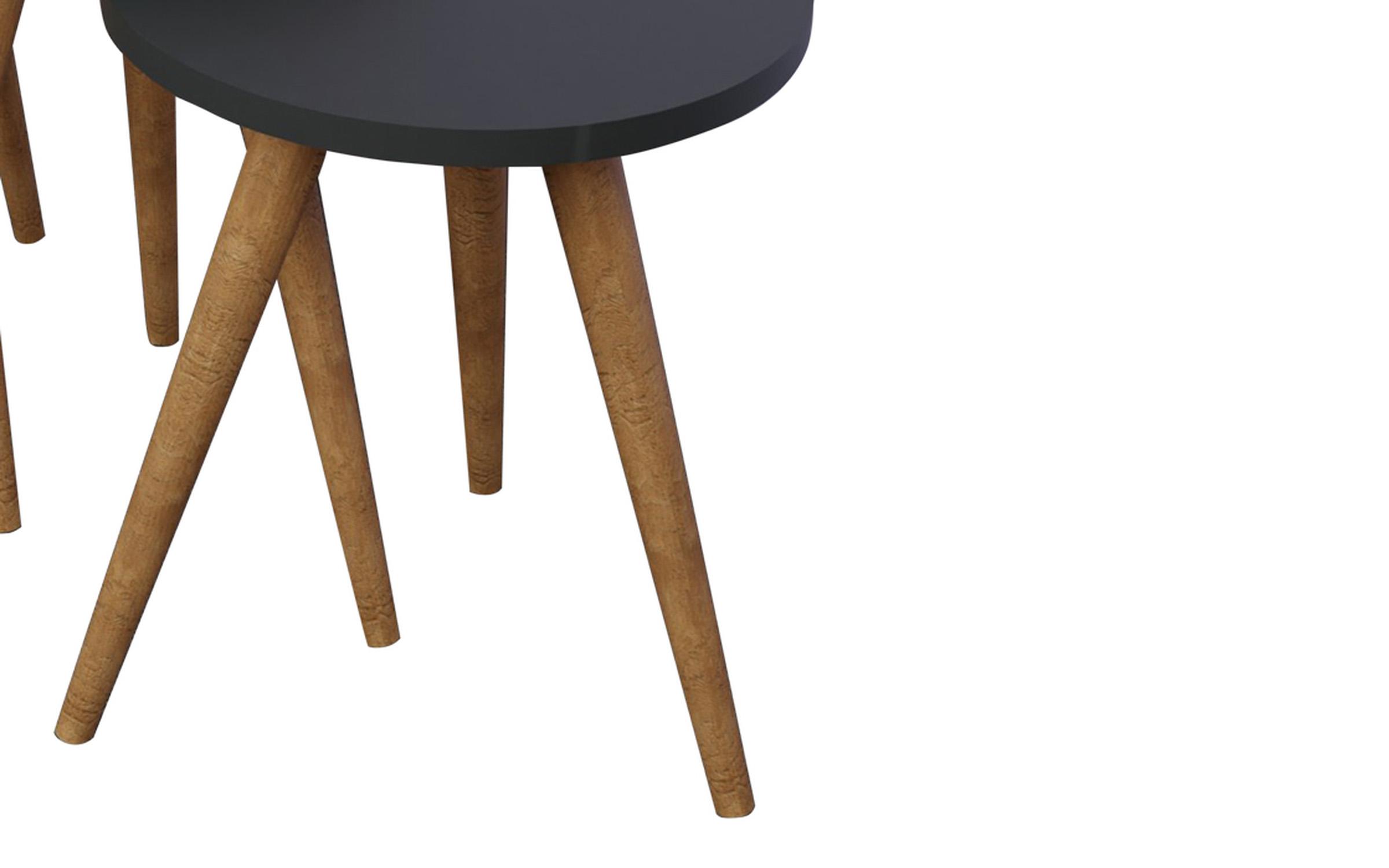 Set masute ajutatoare Perin, antracit + negru  5