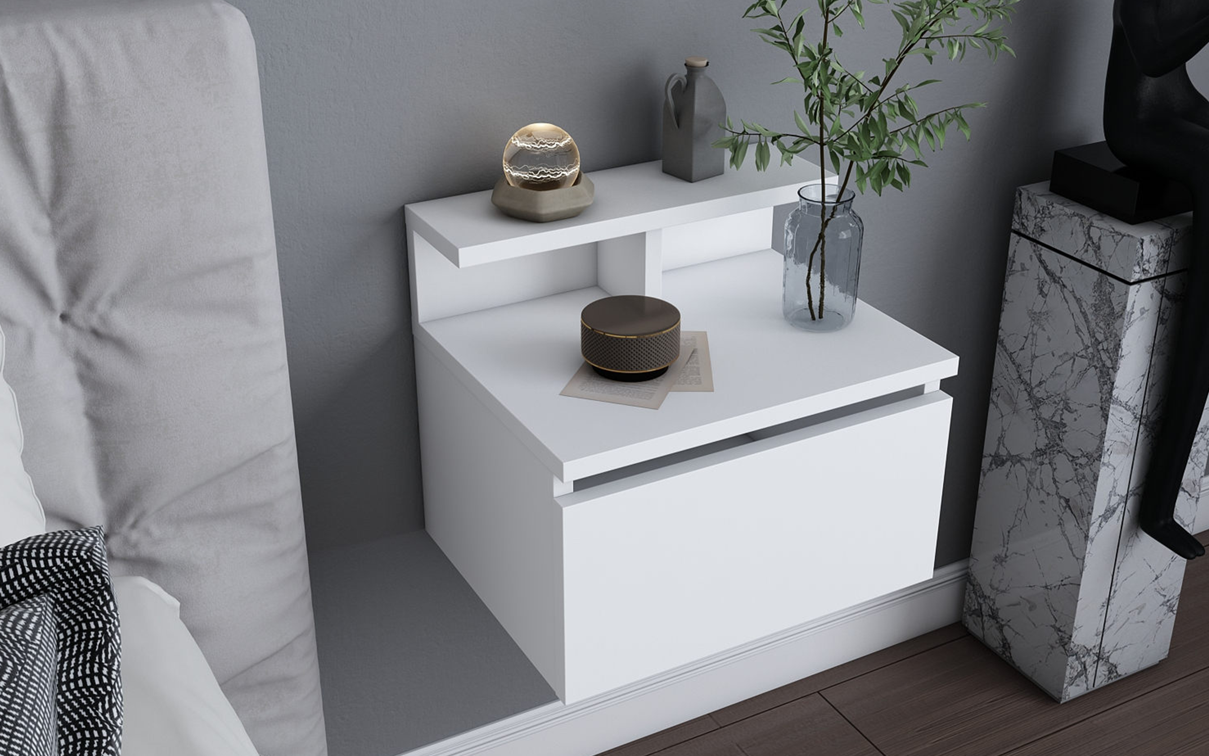 Noptiera Aliche, alb  3