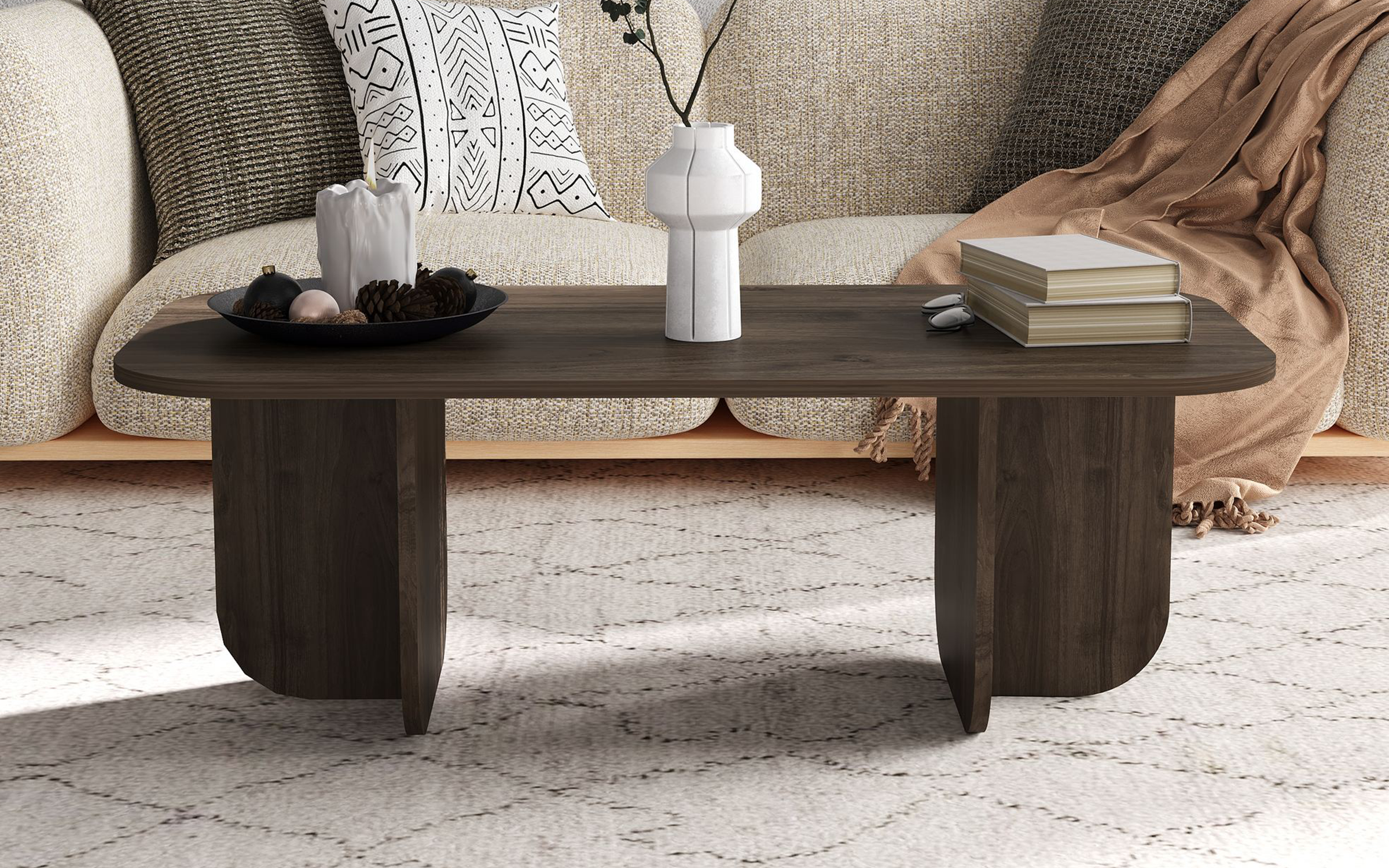 Masuta de cafea Beca, nuc  2