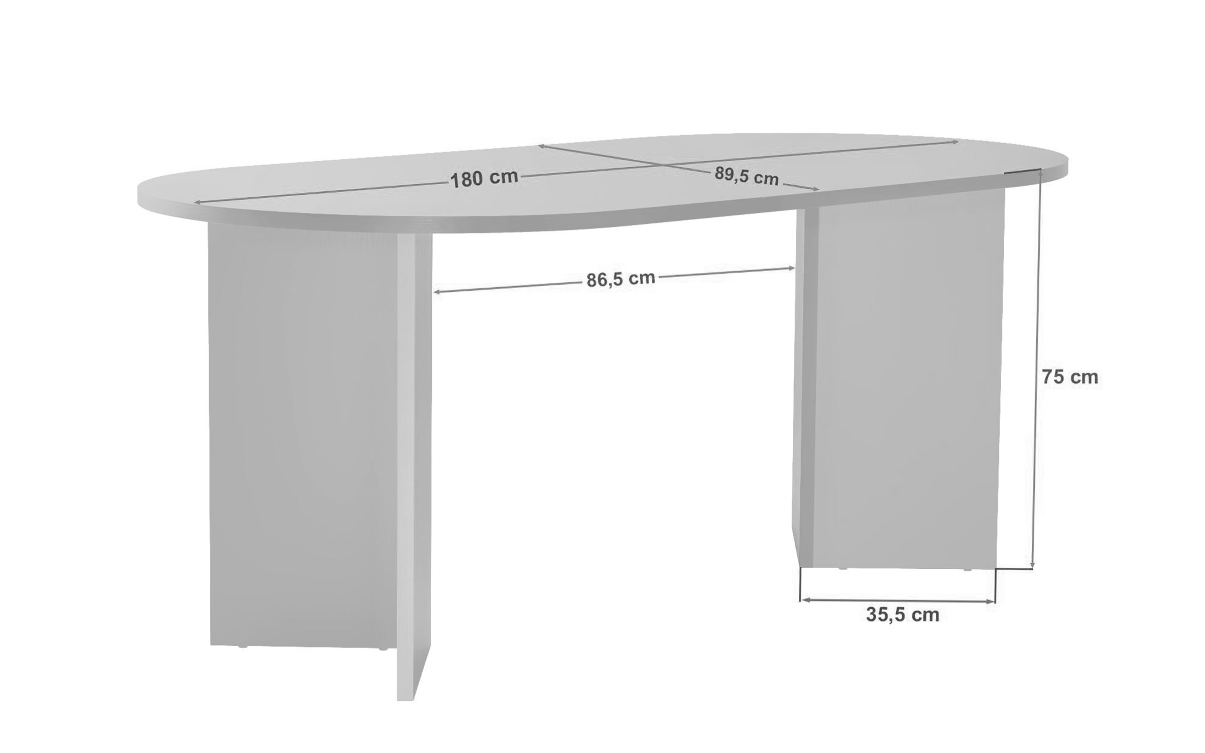 Masa dining Sablin, negru  2