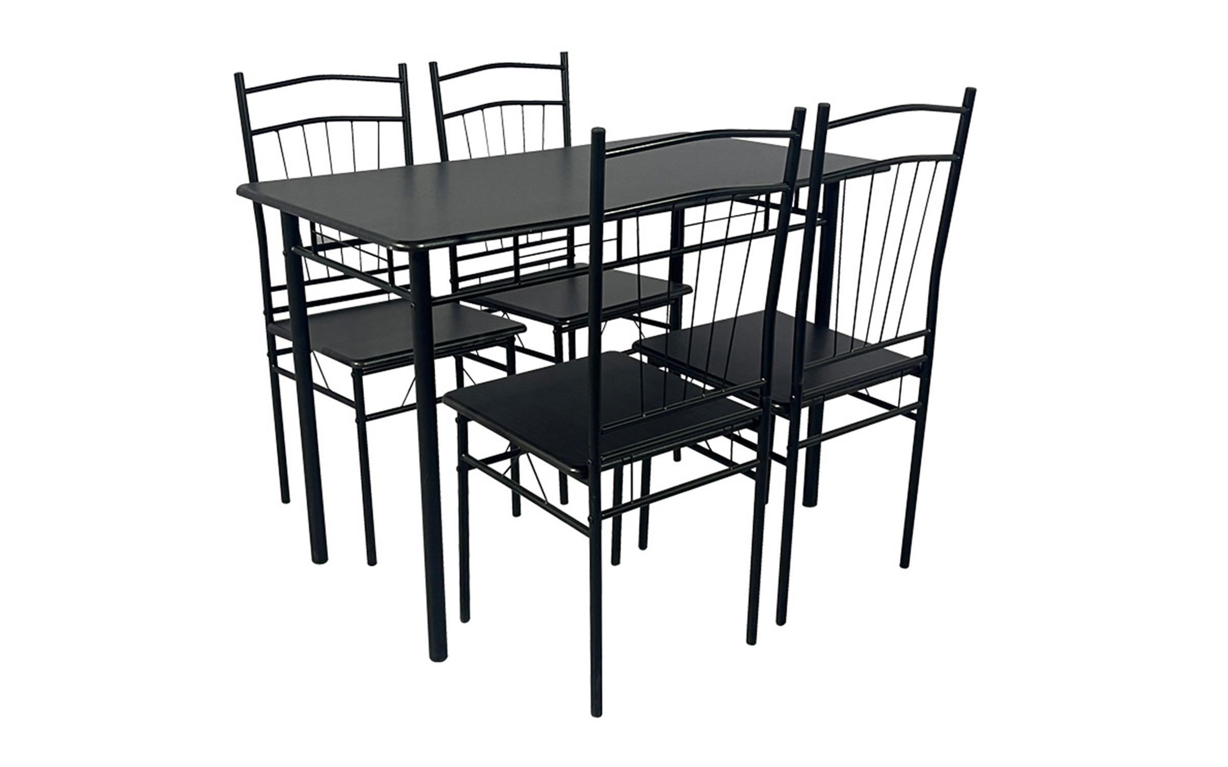 Set masa + scaune Reforia, negru  2