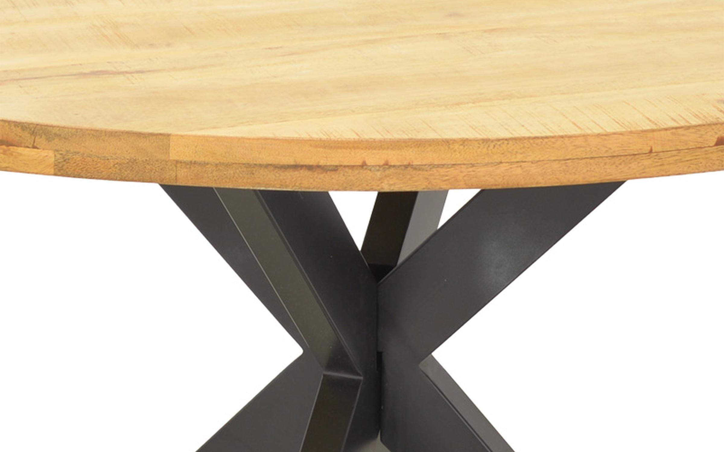Masa dining Royalty, natural + negru  4