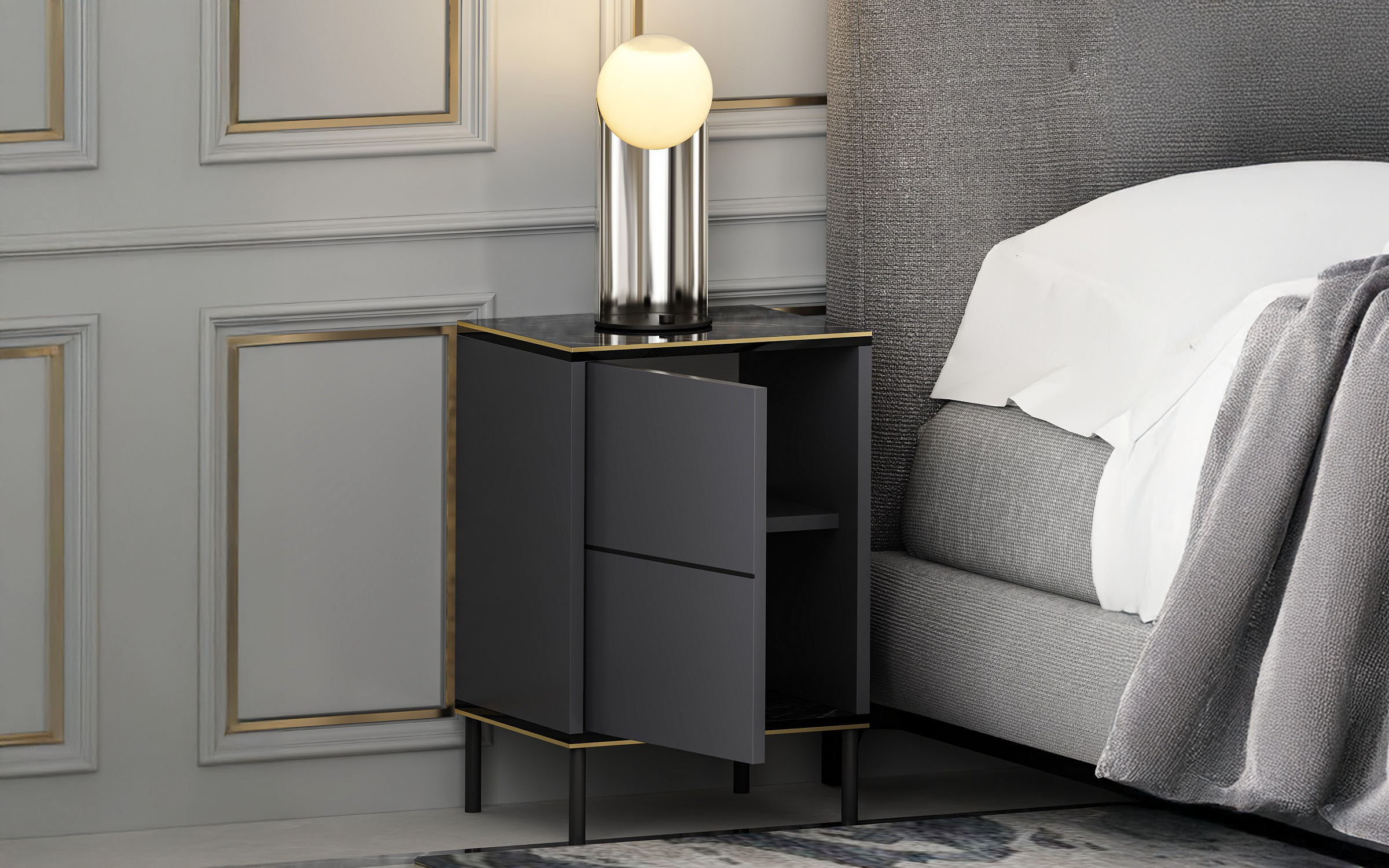 Noptiera Imar, antracit  4