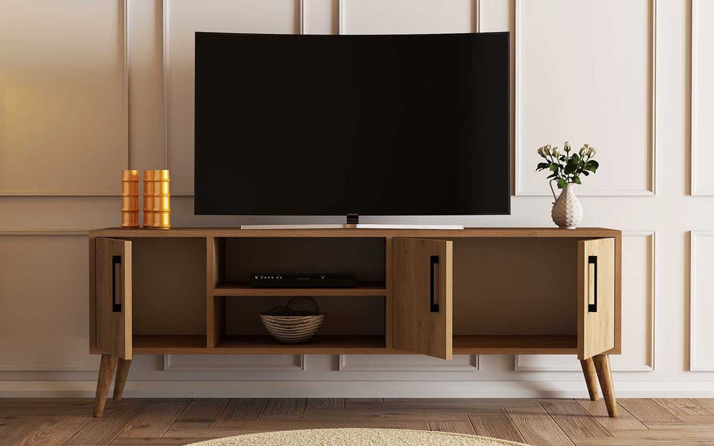 Modul TV Exen M, stejar  4