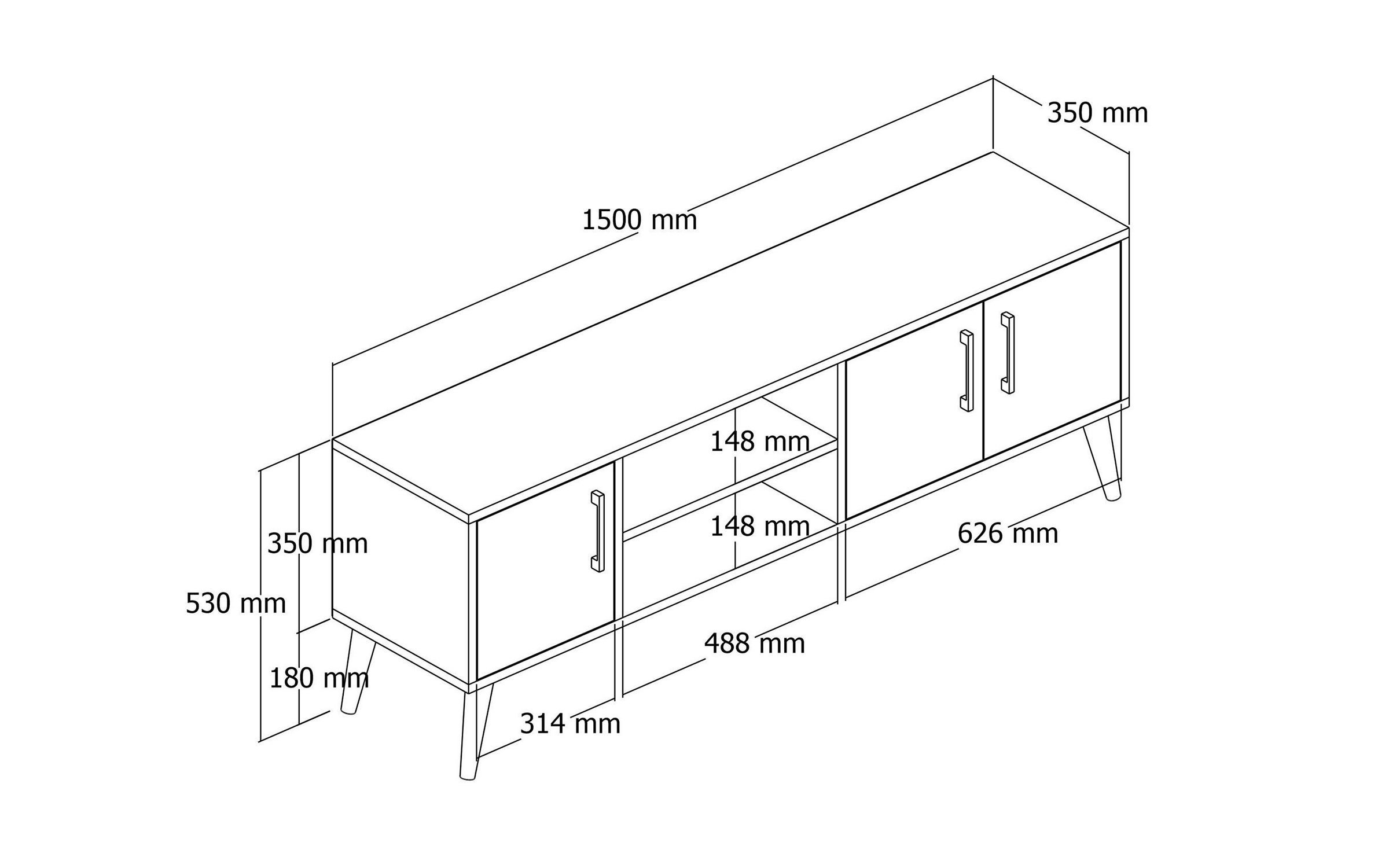 Modul TV Exen M, stejar  2