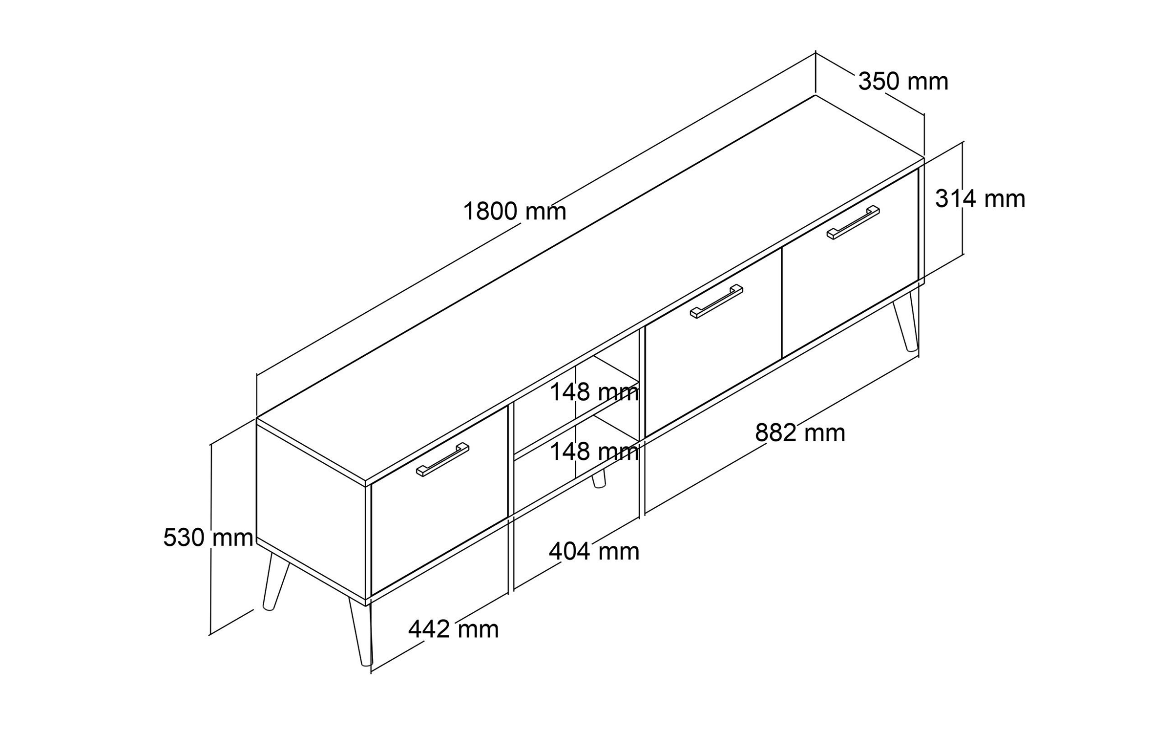 Modul TV Exen L, stejar  2