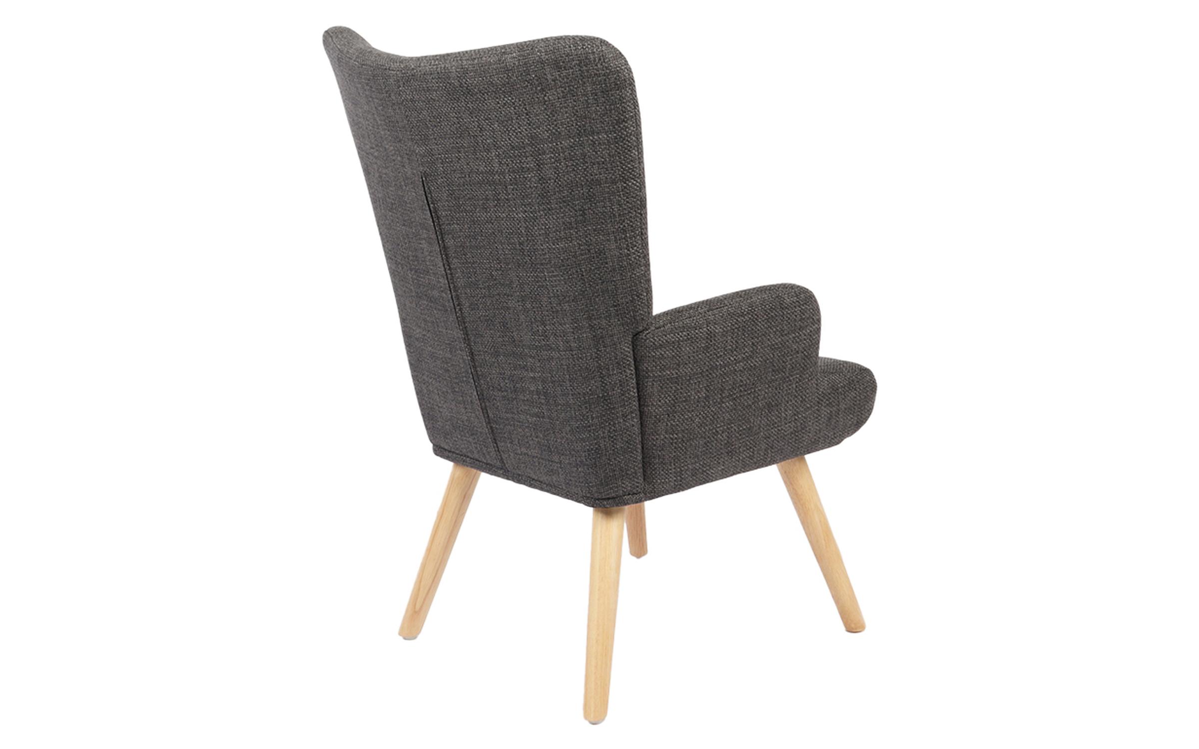 Fotoliu Gerlina, gri inchis + natural  4