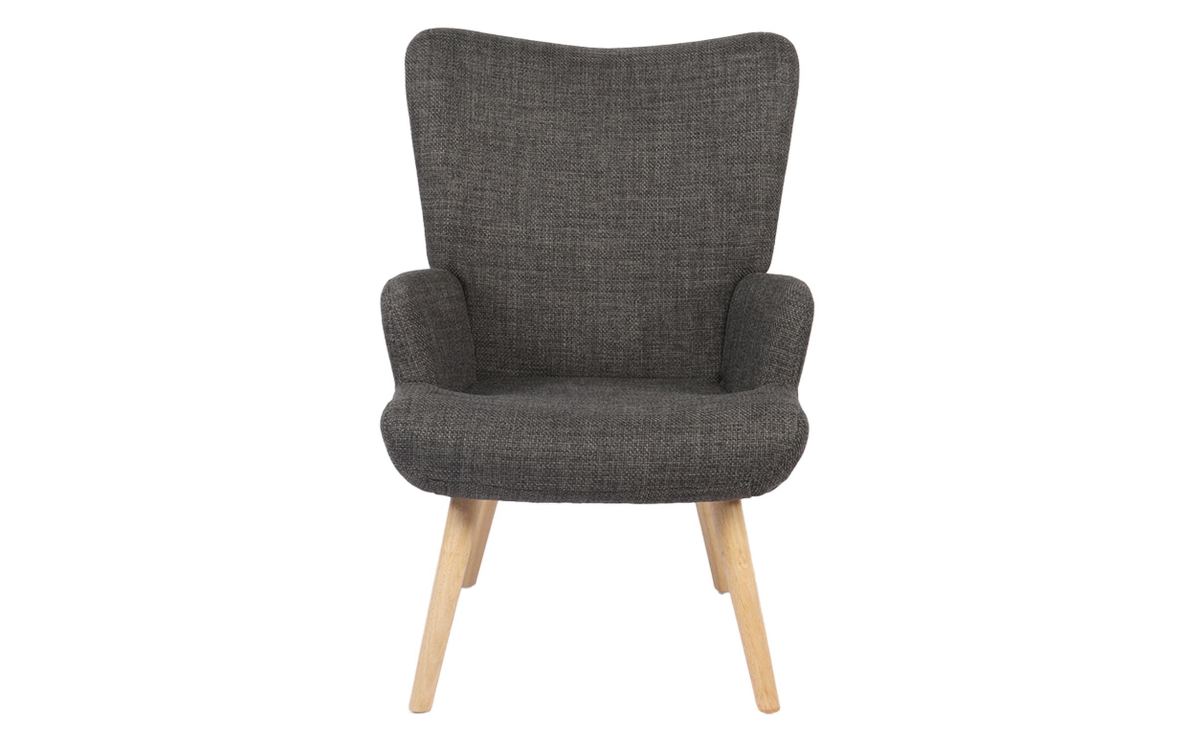 Fotoliu Gerlina, gri inchis + natural  2