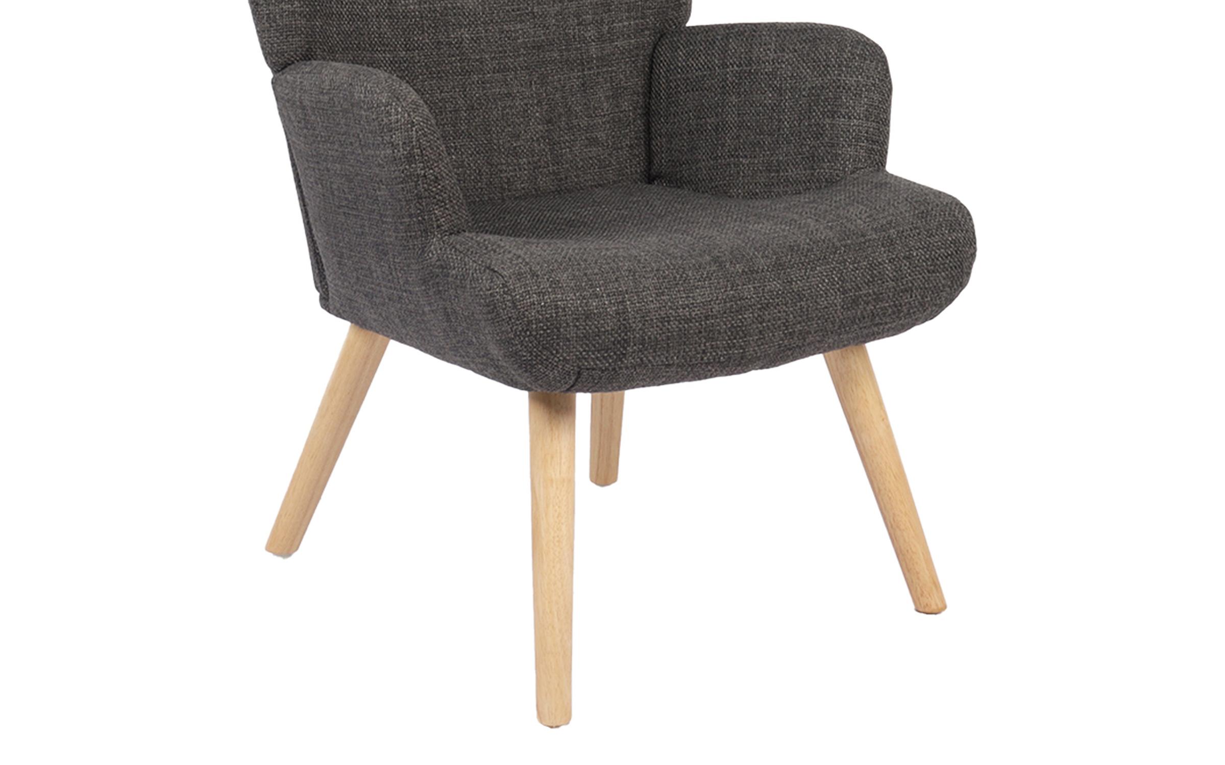 Fotoliu Gerlina, gri inchis + natural  6