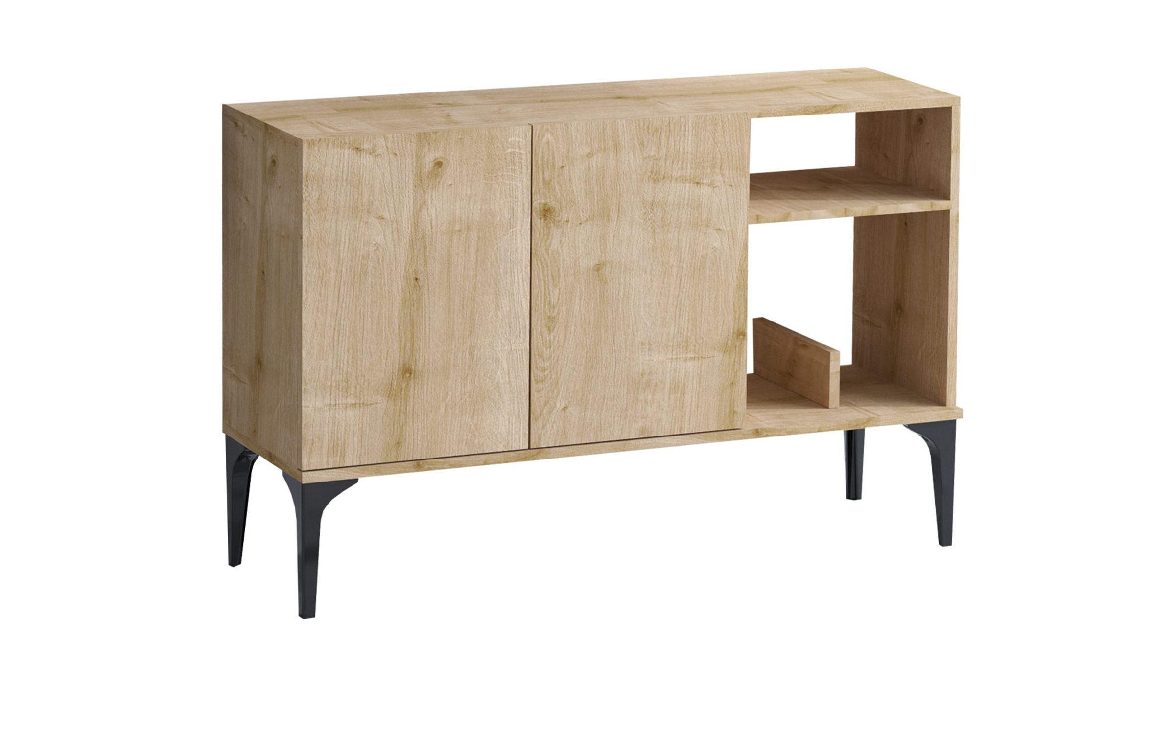 Comoda Oscar, stejar safir + negru  4