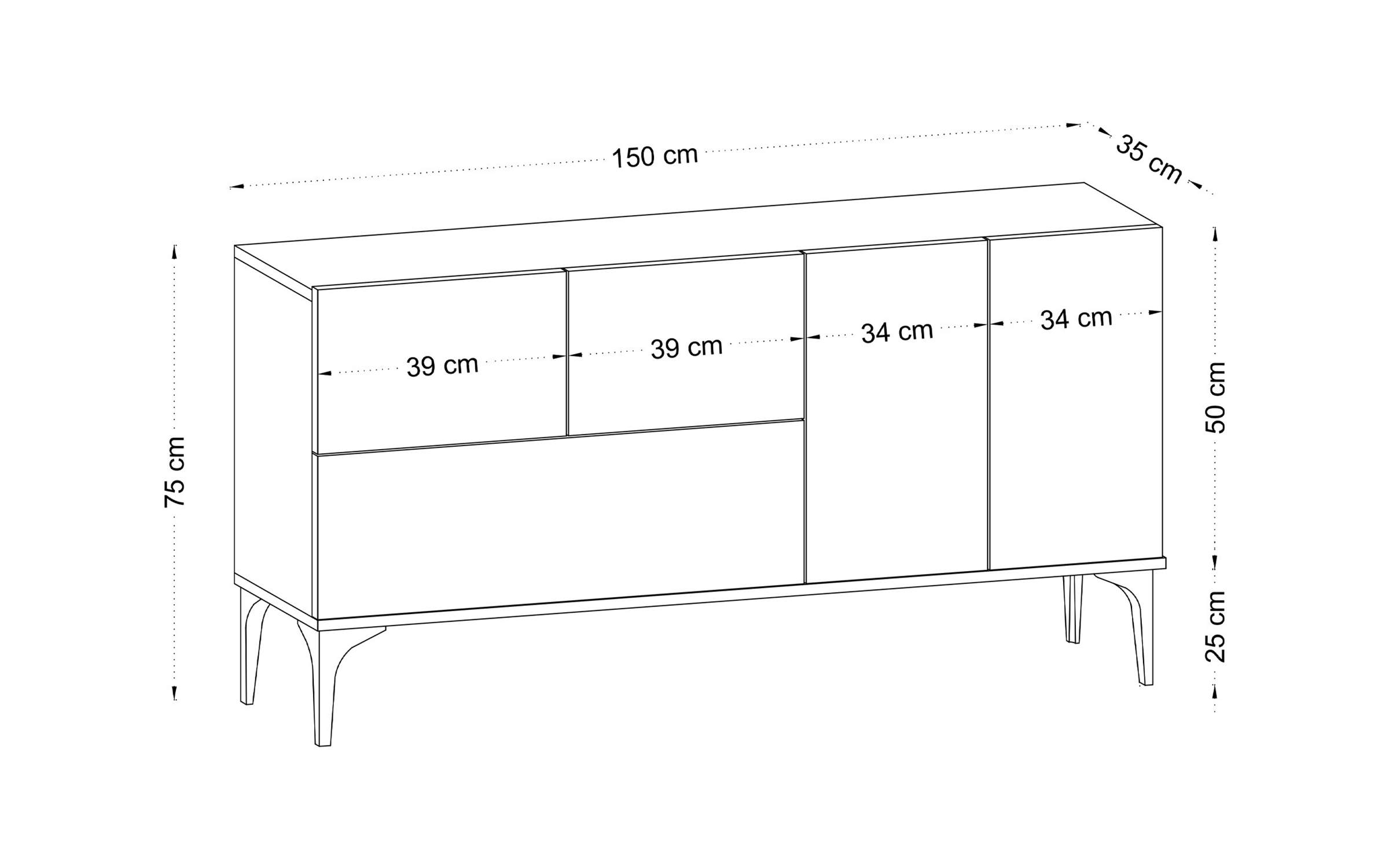 Modul TV Glis, alb + negru  2