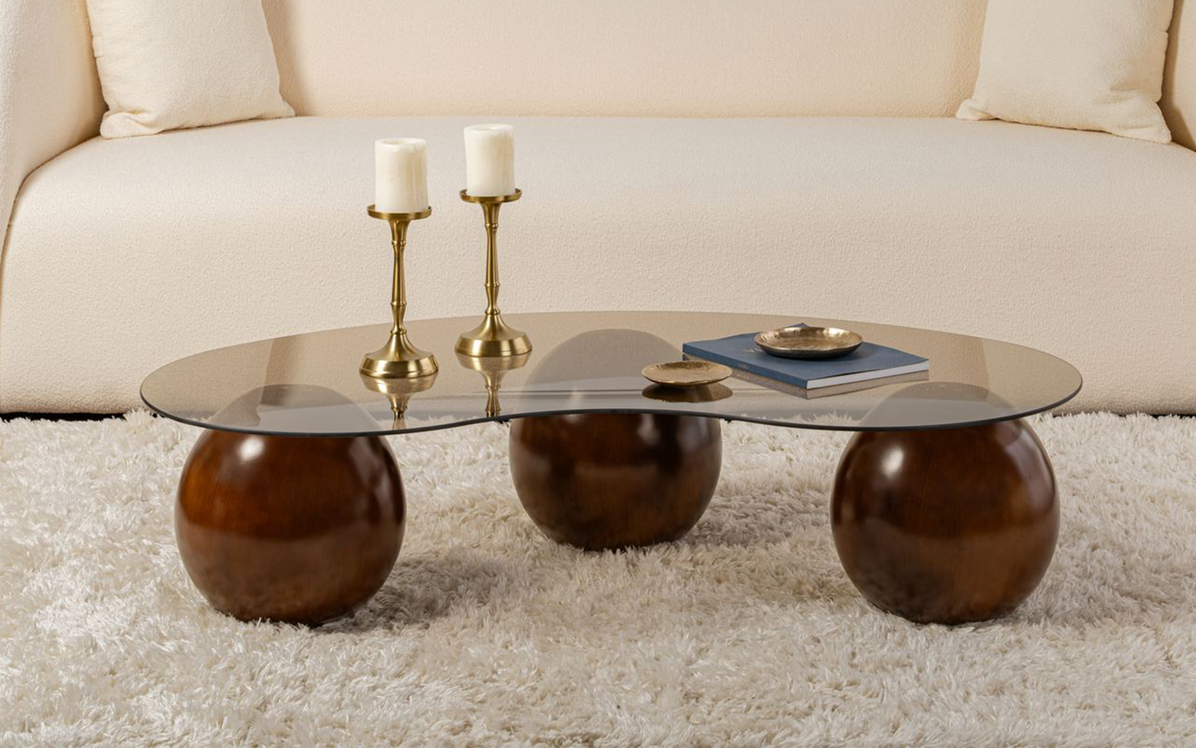 Masuta de cafea Linera, nuc  2