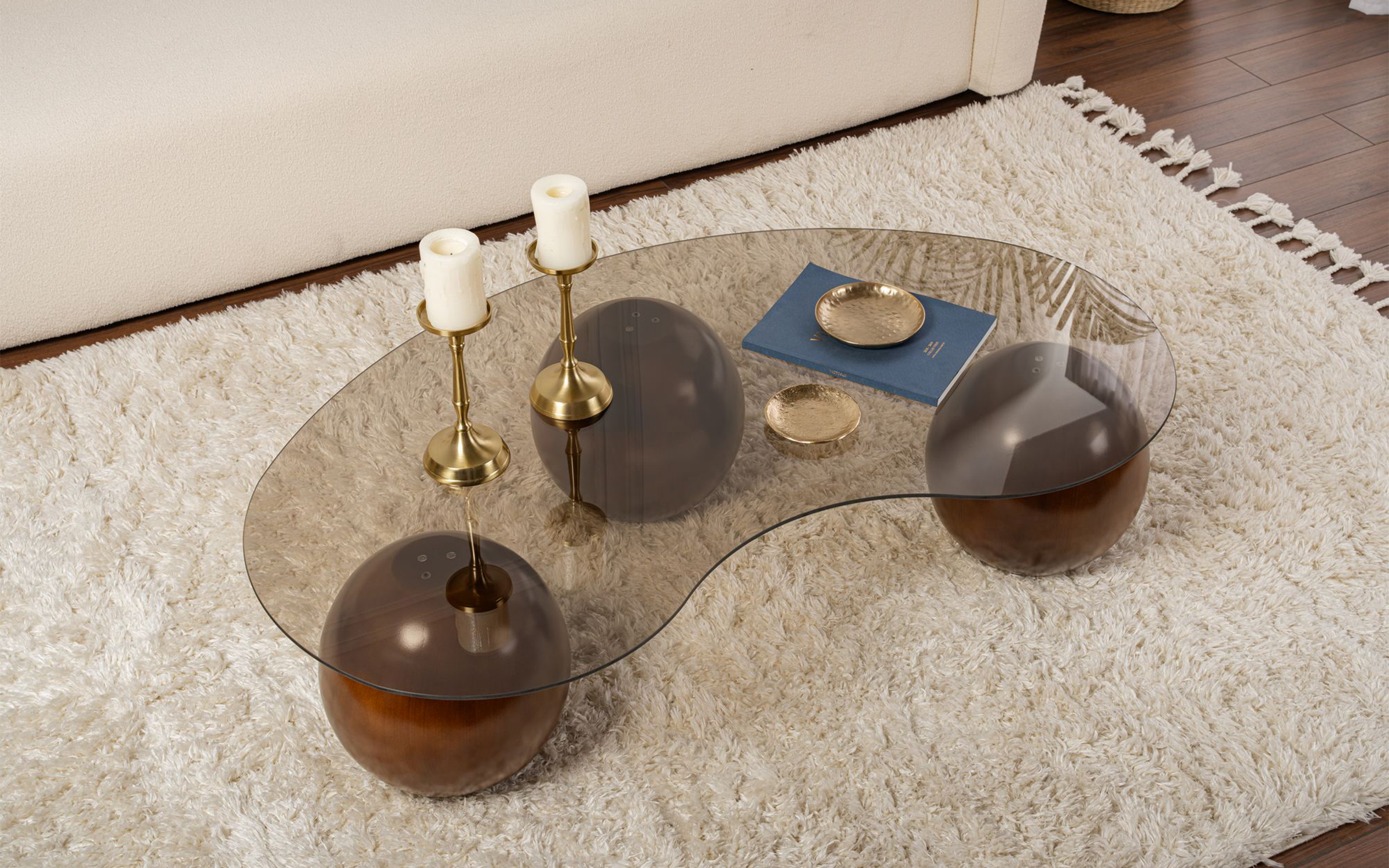 Masuta de cafea Linera, nuc  3