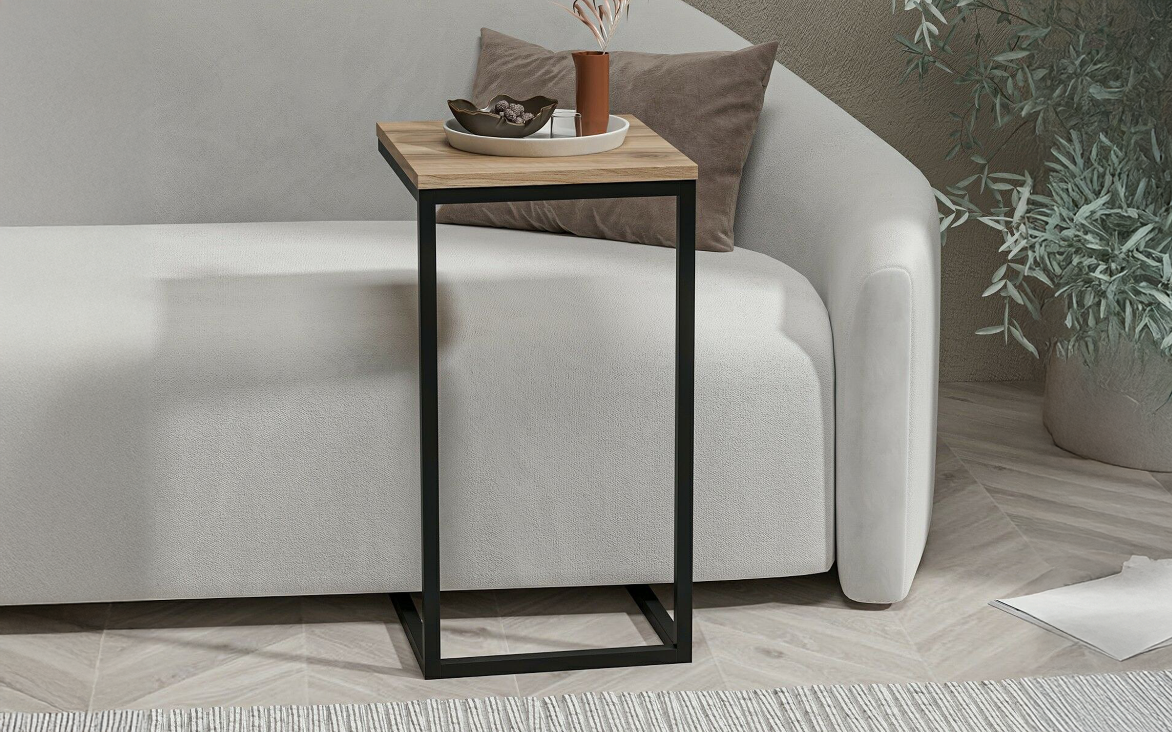 Masuta ajutatoare Davin, nuc + negru  3