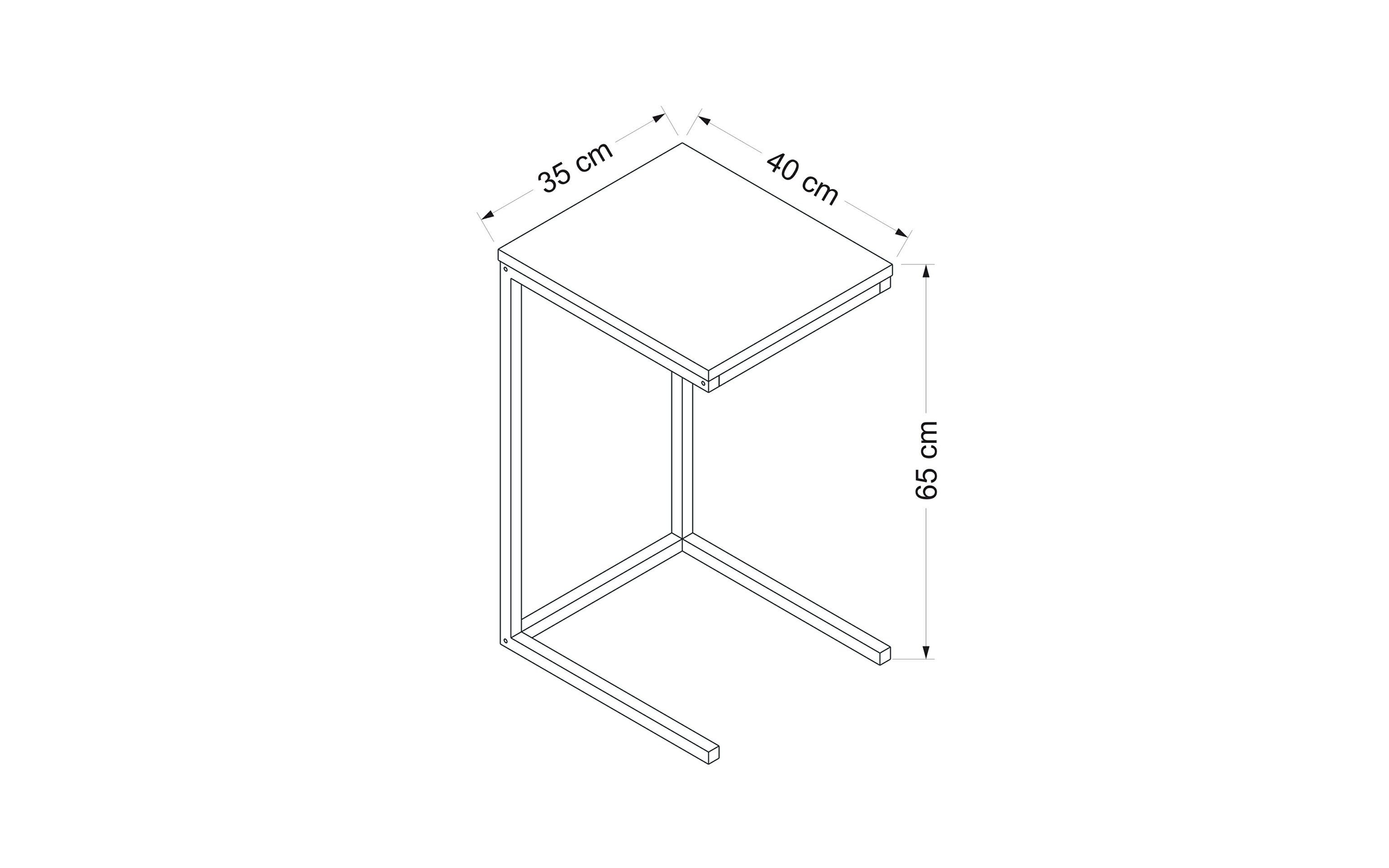 Masuta ajutatoare Davin, nuc + negru  2