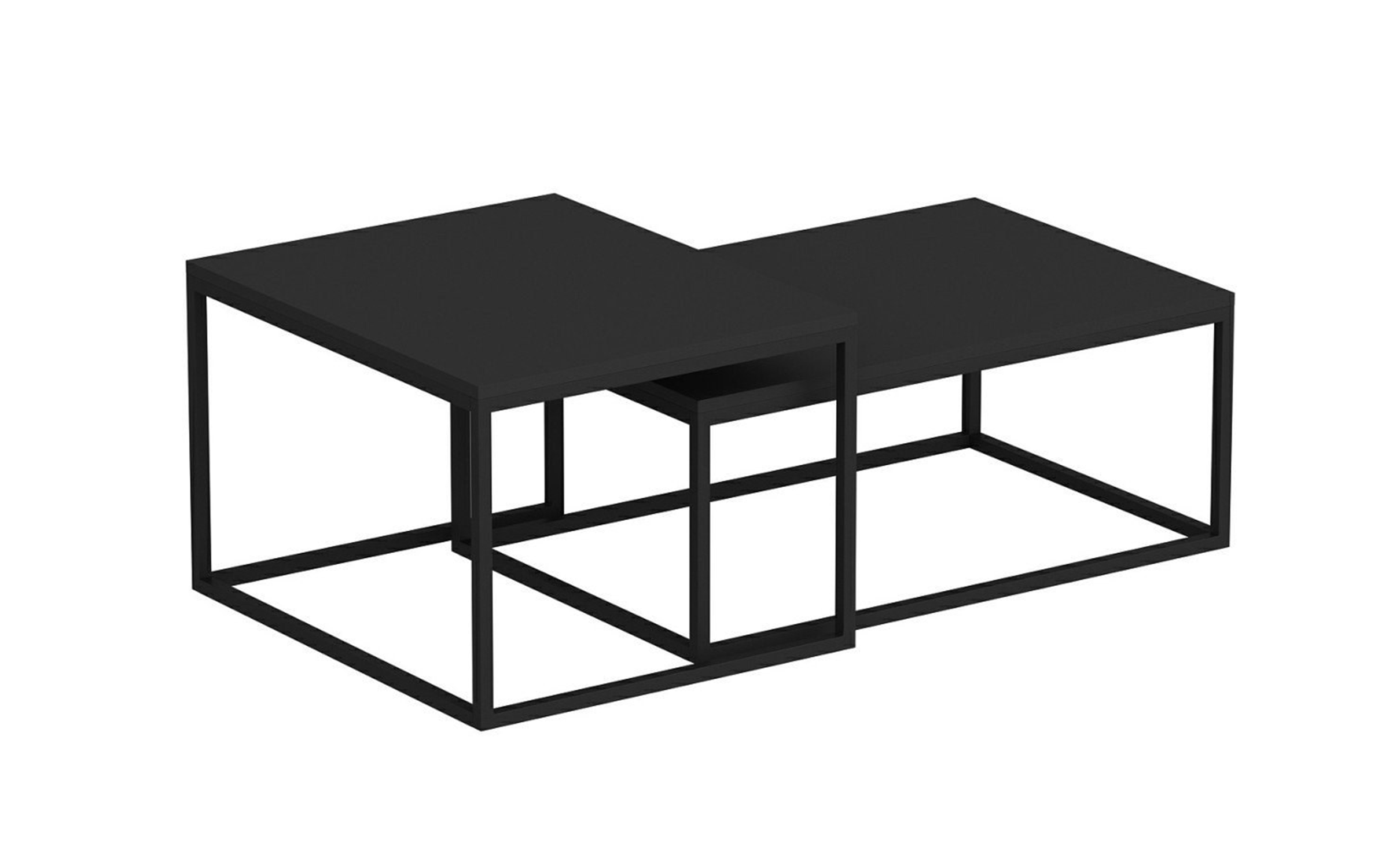 Set masute de cafea Nidra, negru  3