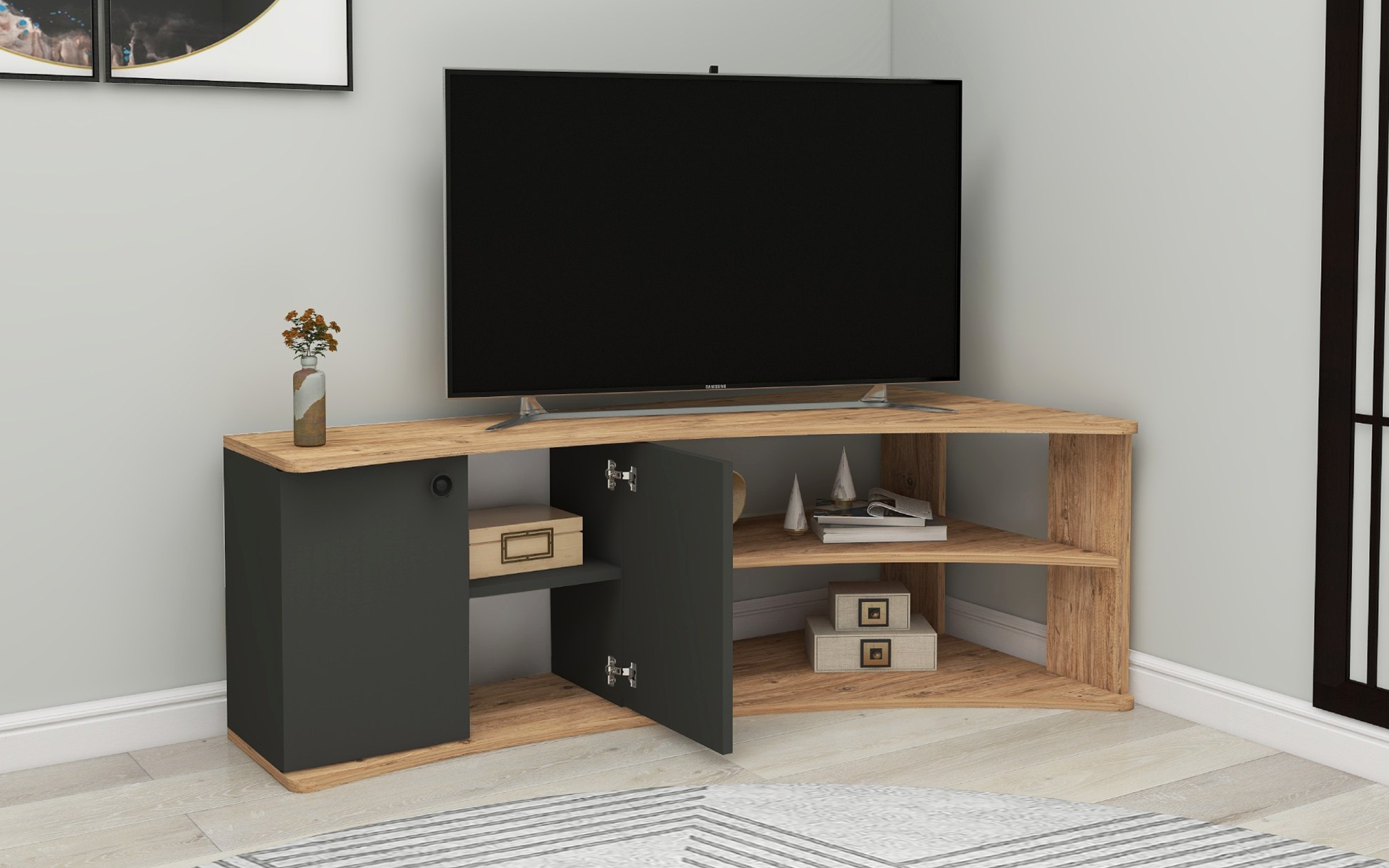 Modul TV Termera, pin atlantic + antracit  3