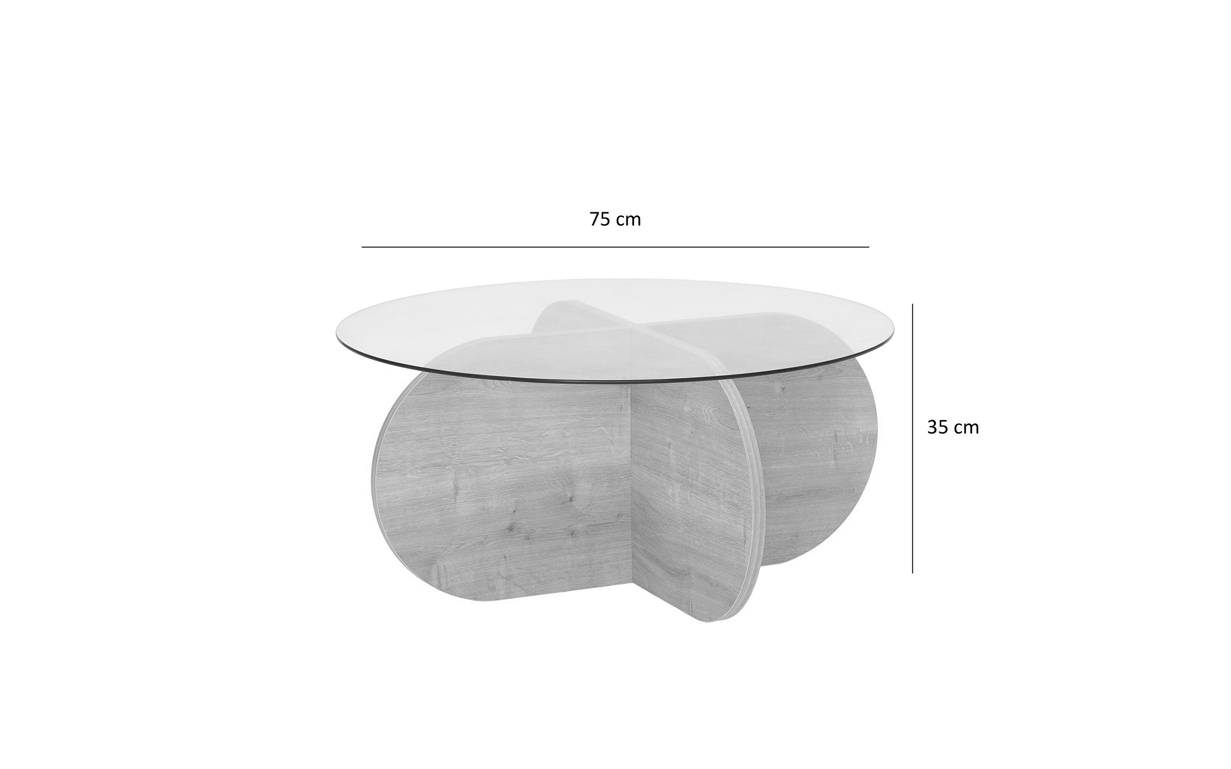 Masuta de cafea Veta, stejar safir  2