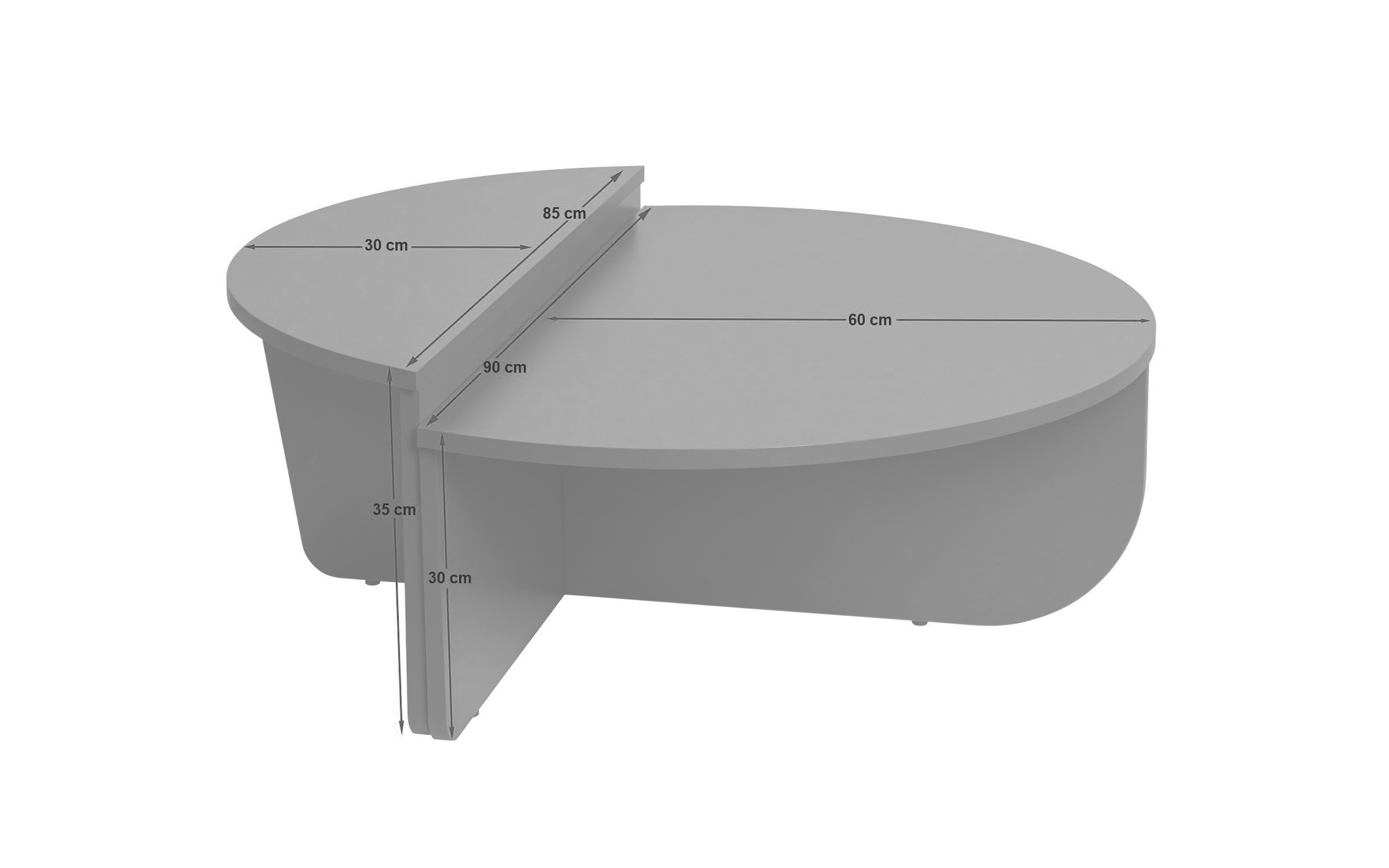 Masuta de cafea Velora, alb  2