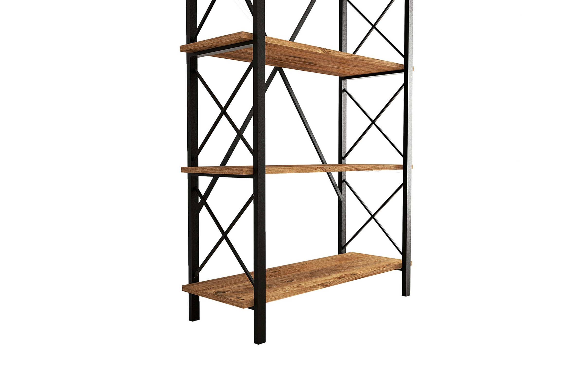 Etajera Nero, negru + pin atlantic  9