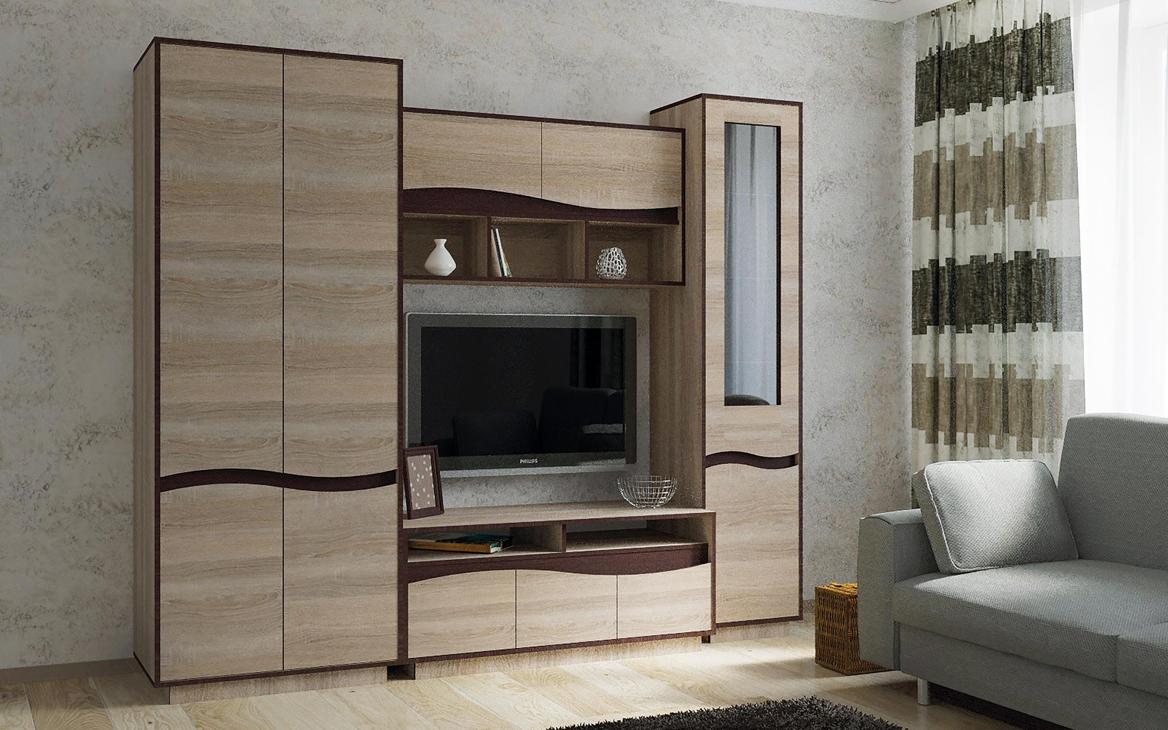 Modul TV Viela II, sonoma truffle + wenge magia  2
