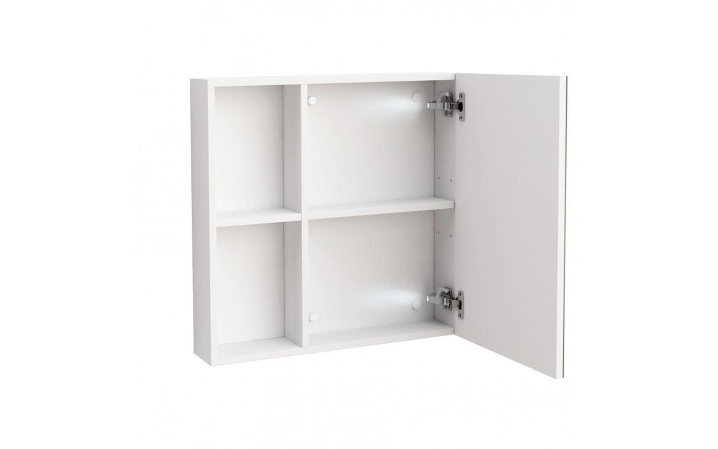 Dulap PVC pentru baie cu oglinda, alb  2