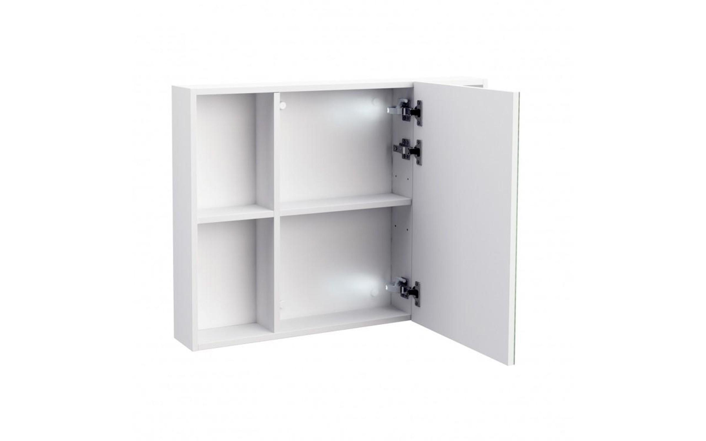 Dulap PVC pentru baie cu oglinda, alb  2