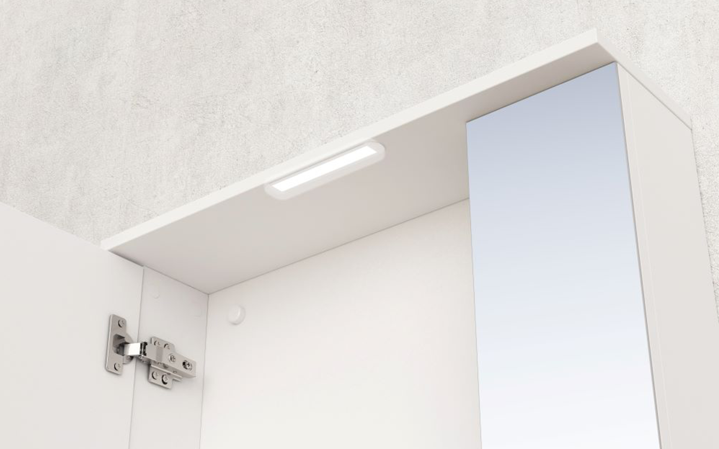 Dulap PVC pentru baie cu oglinda ICMC6017-70 PVC dulap cu oglinda pentru baie, alb  3