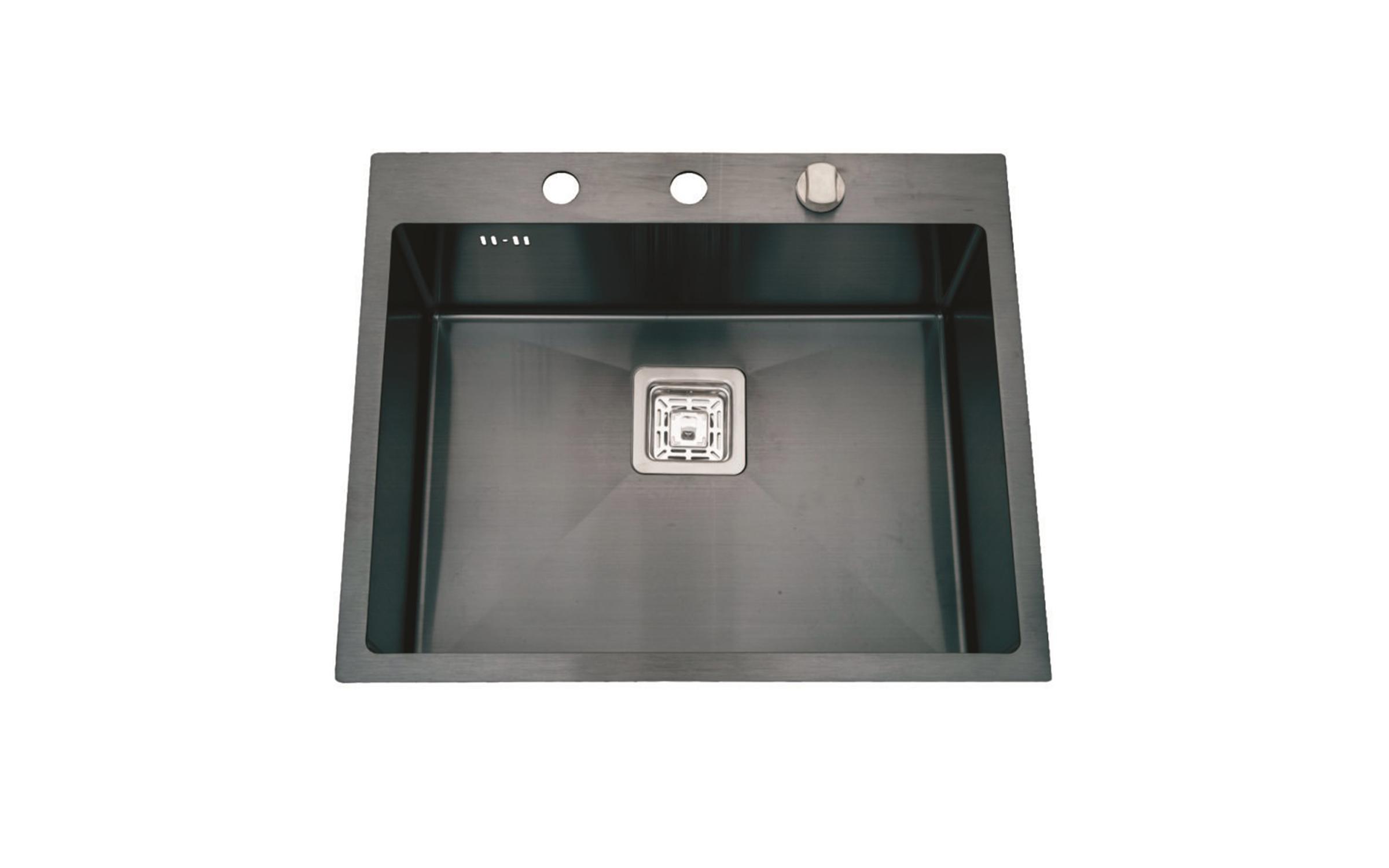 Chiuveta pentru incastrare ICK 6052B, negru mat  1