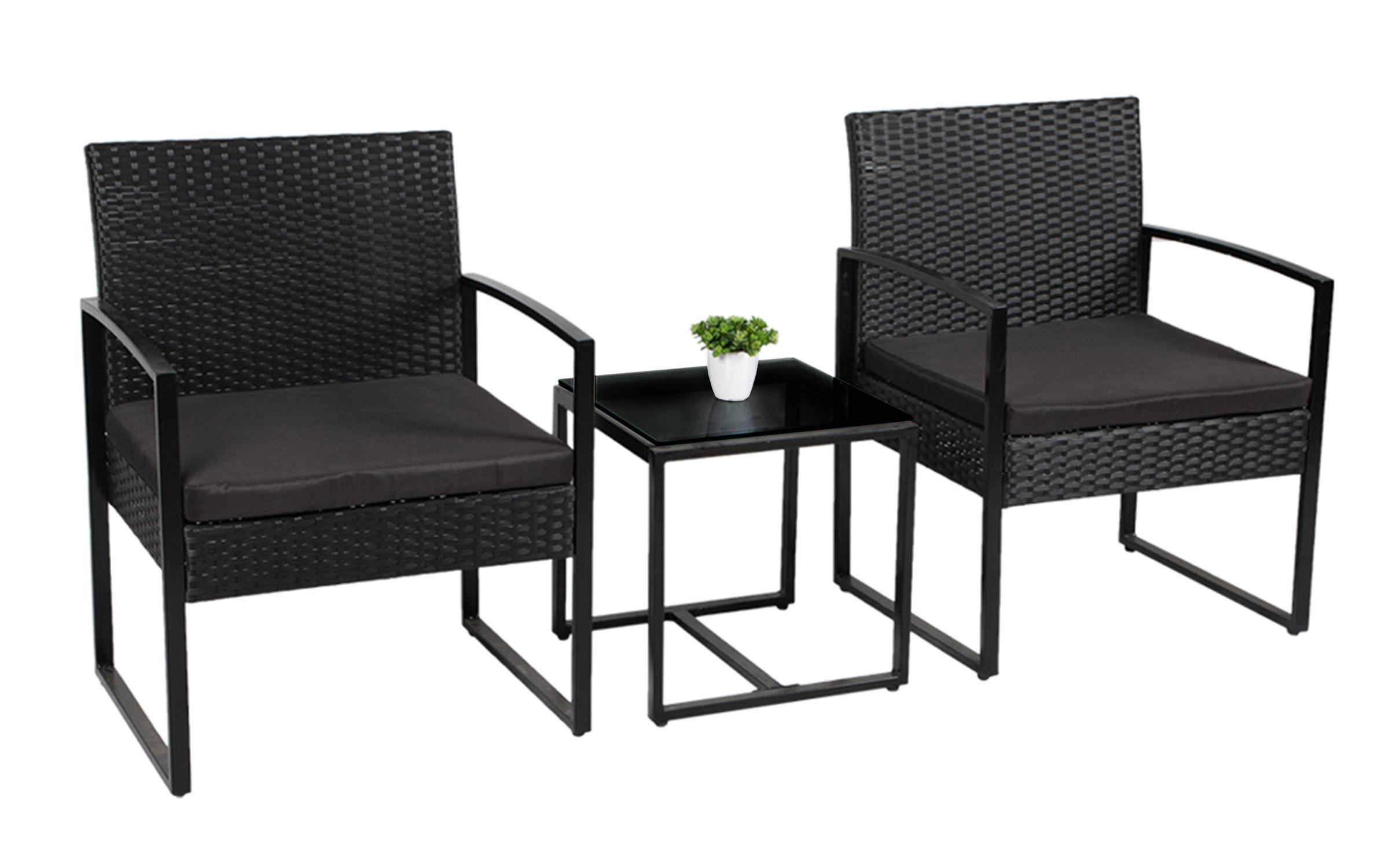 Set masa + scaune Calvin, negru  1