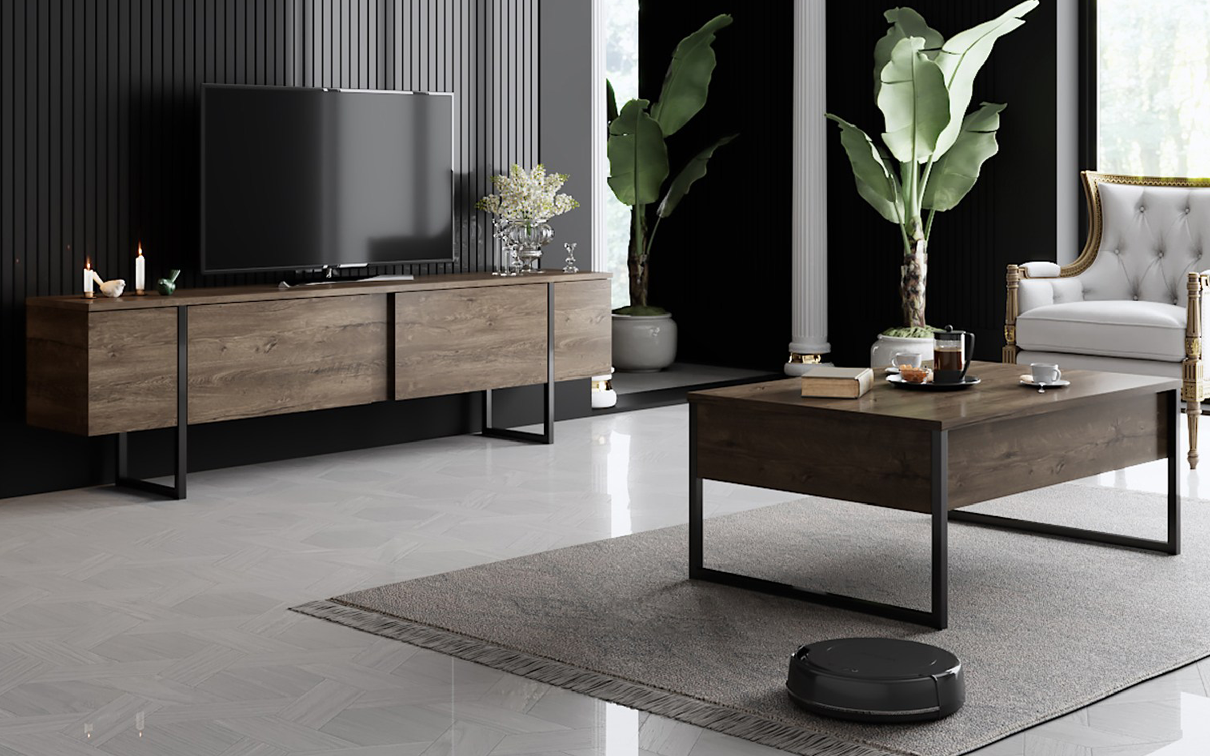 Modul TV Larso, nuc + negru  3